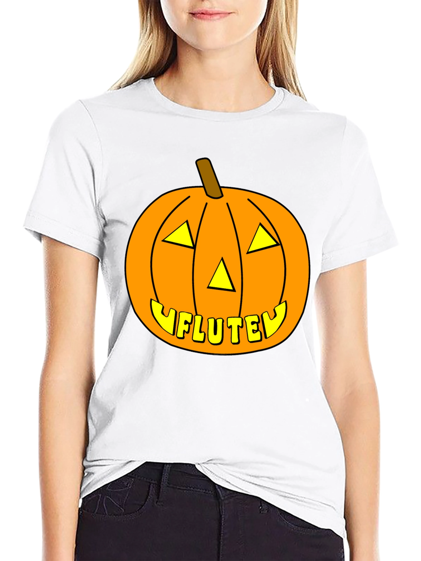 Halloween Pumpkin Flute Funny T-Shirt