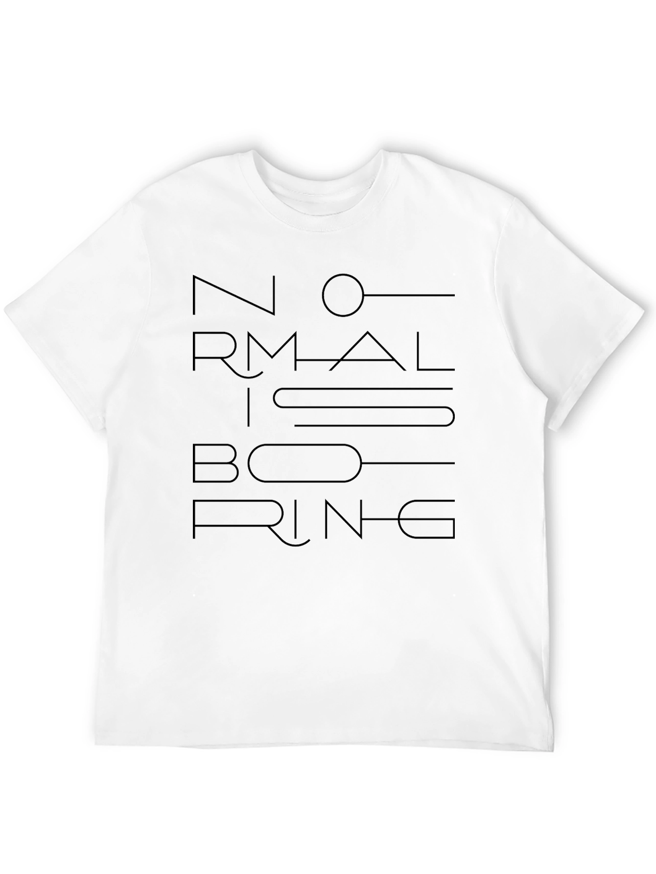 Normal Is Boring Graphic Tee - Black