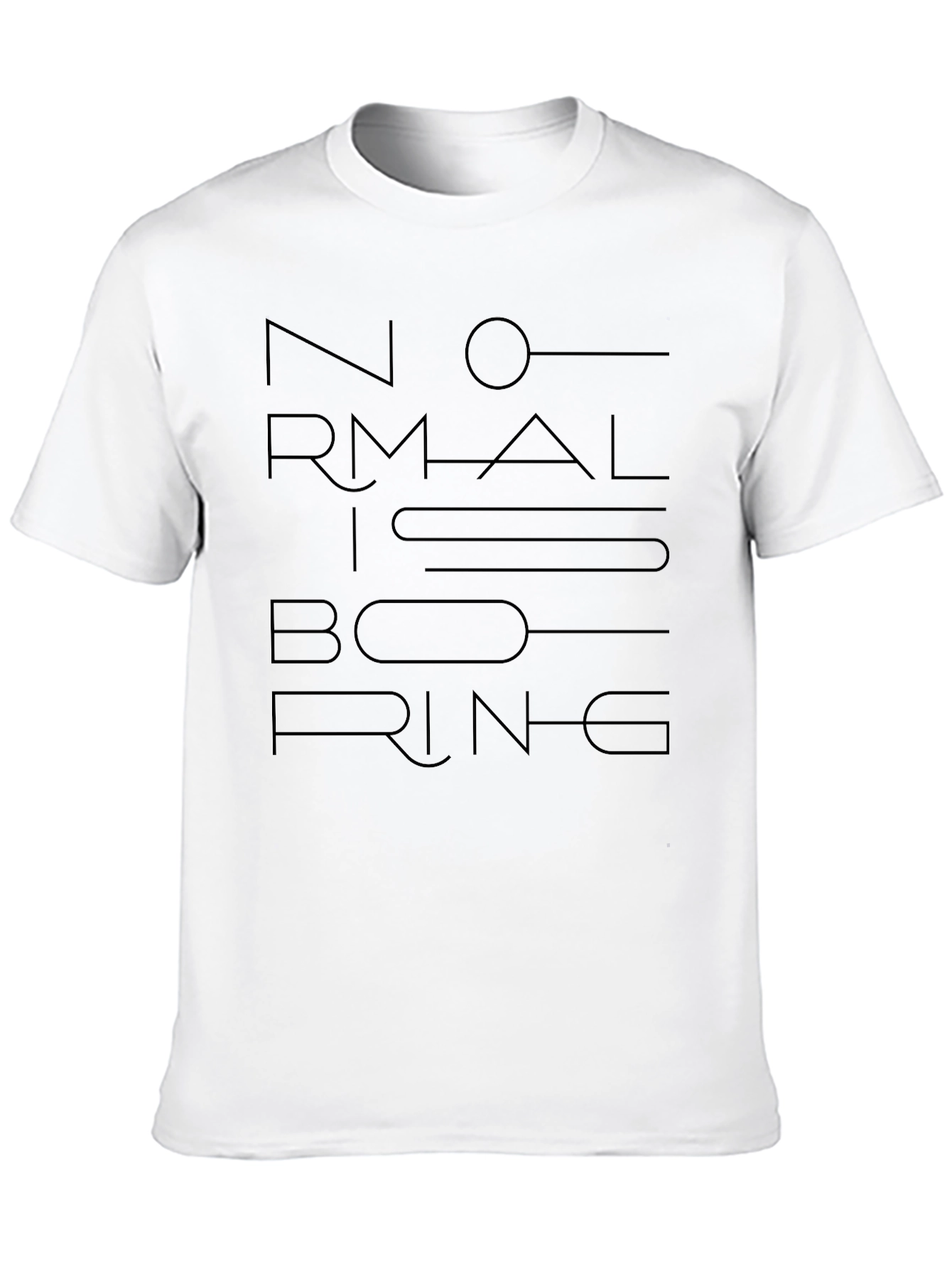 Normal Is Boring Graphic Tee - Black