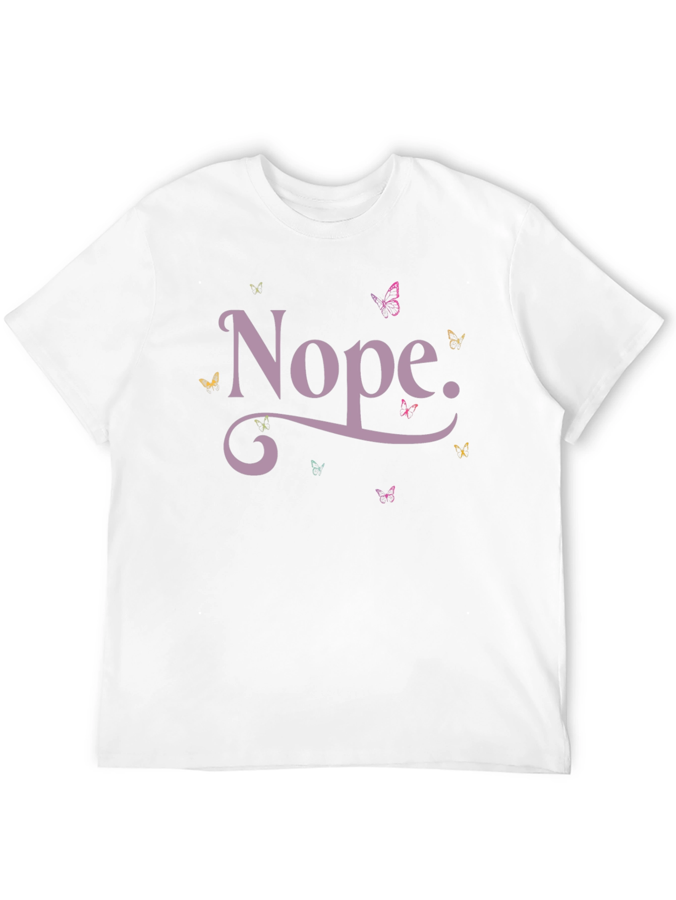 Nope Butterfly Graphic T-Shirt