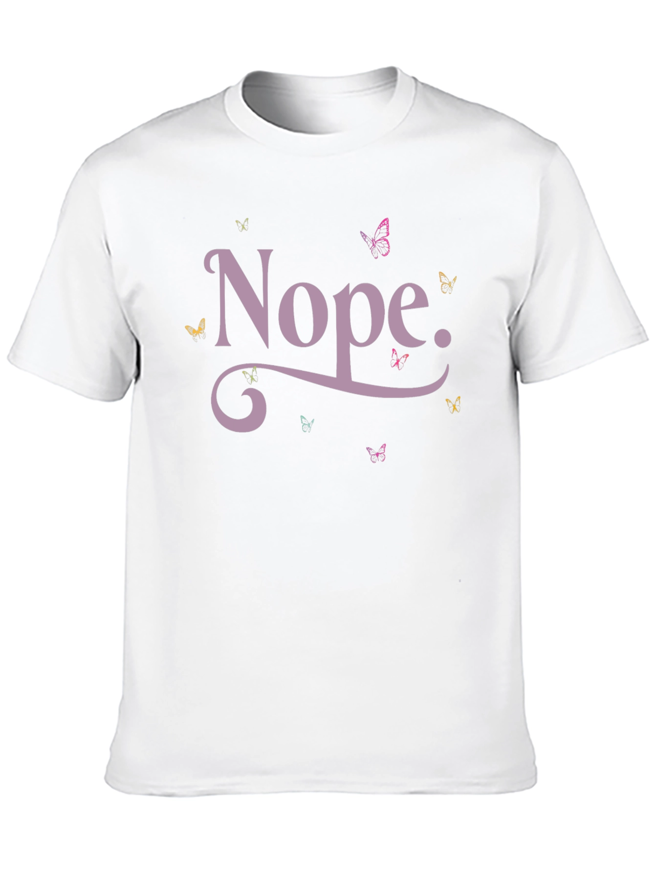 Nope Butterfly Graphic T-Shirt