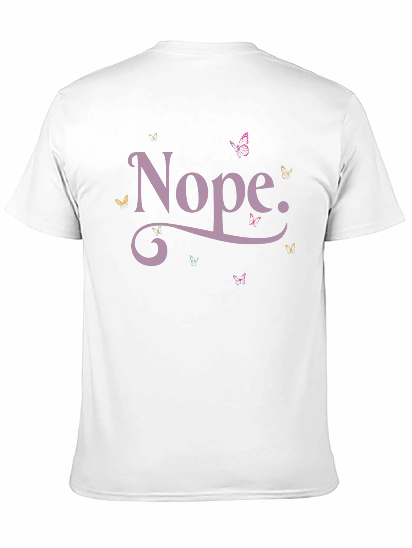 Nope Butterfly Graphic T-Shirt