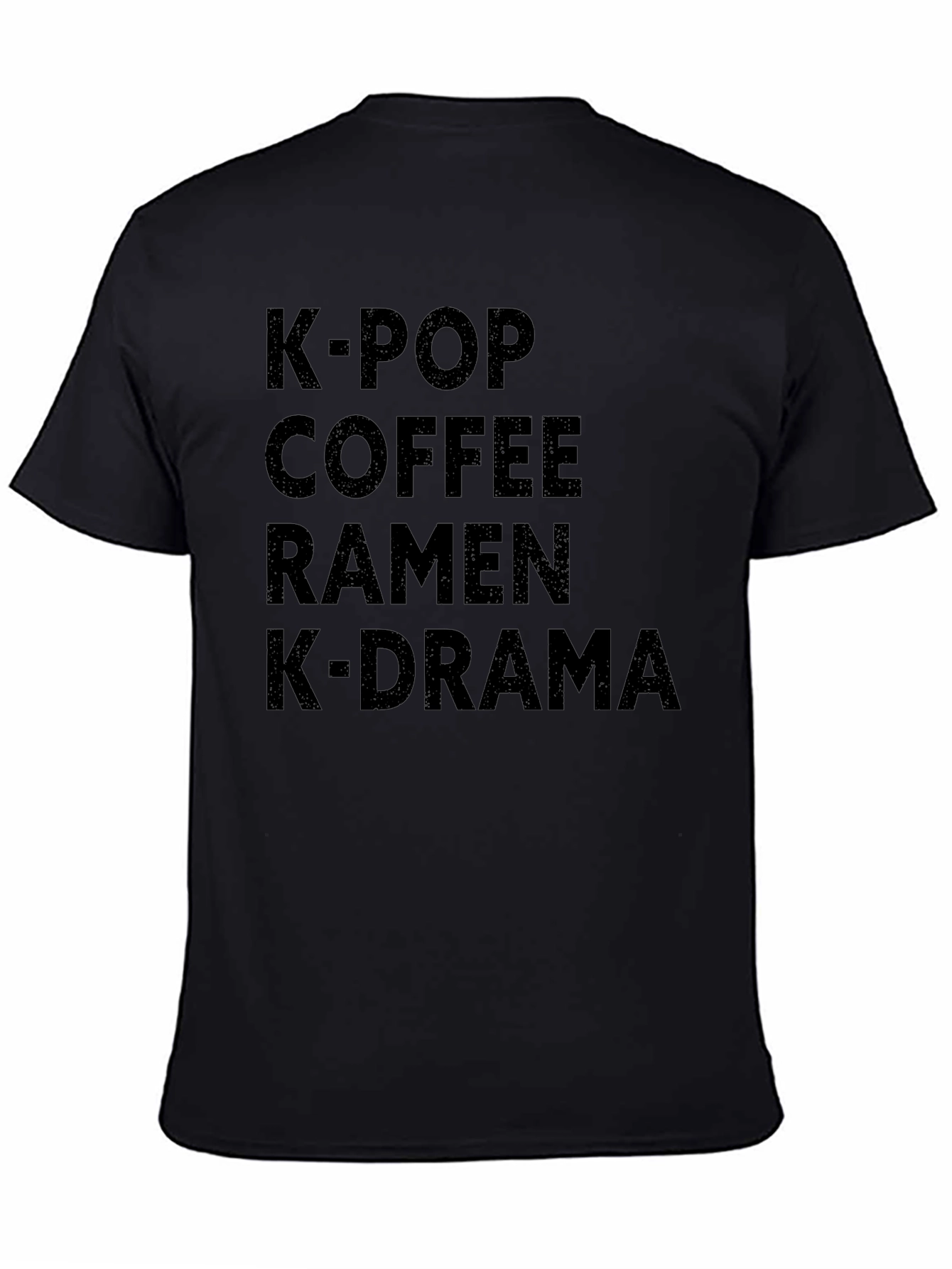 K-Pop Coffee Ramen K-Drama Black Tee