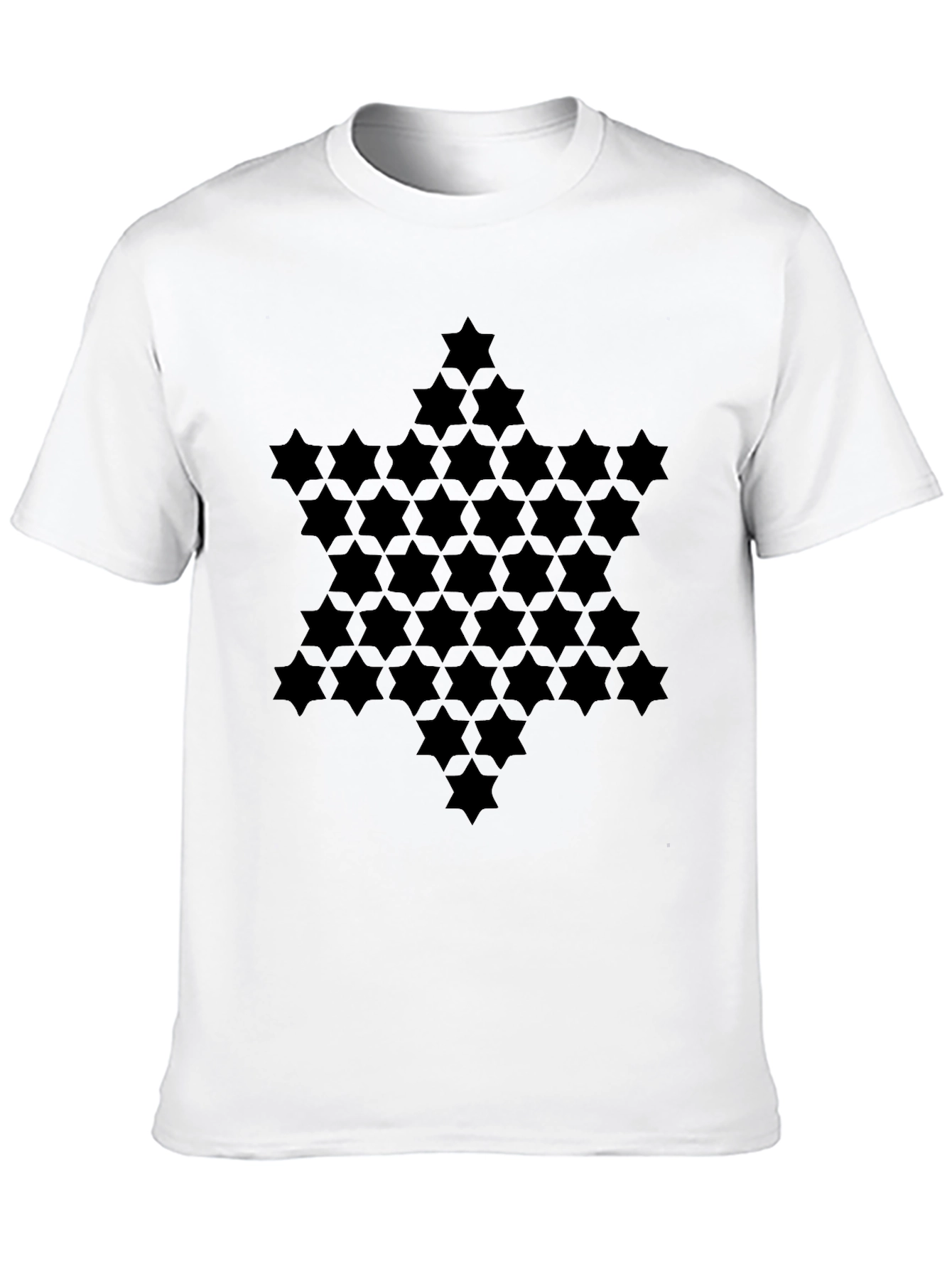 Geometric Star Pattern T-Shirt - Modern Graphic Tee