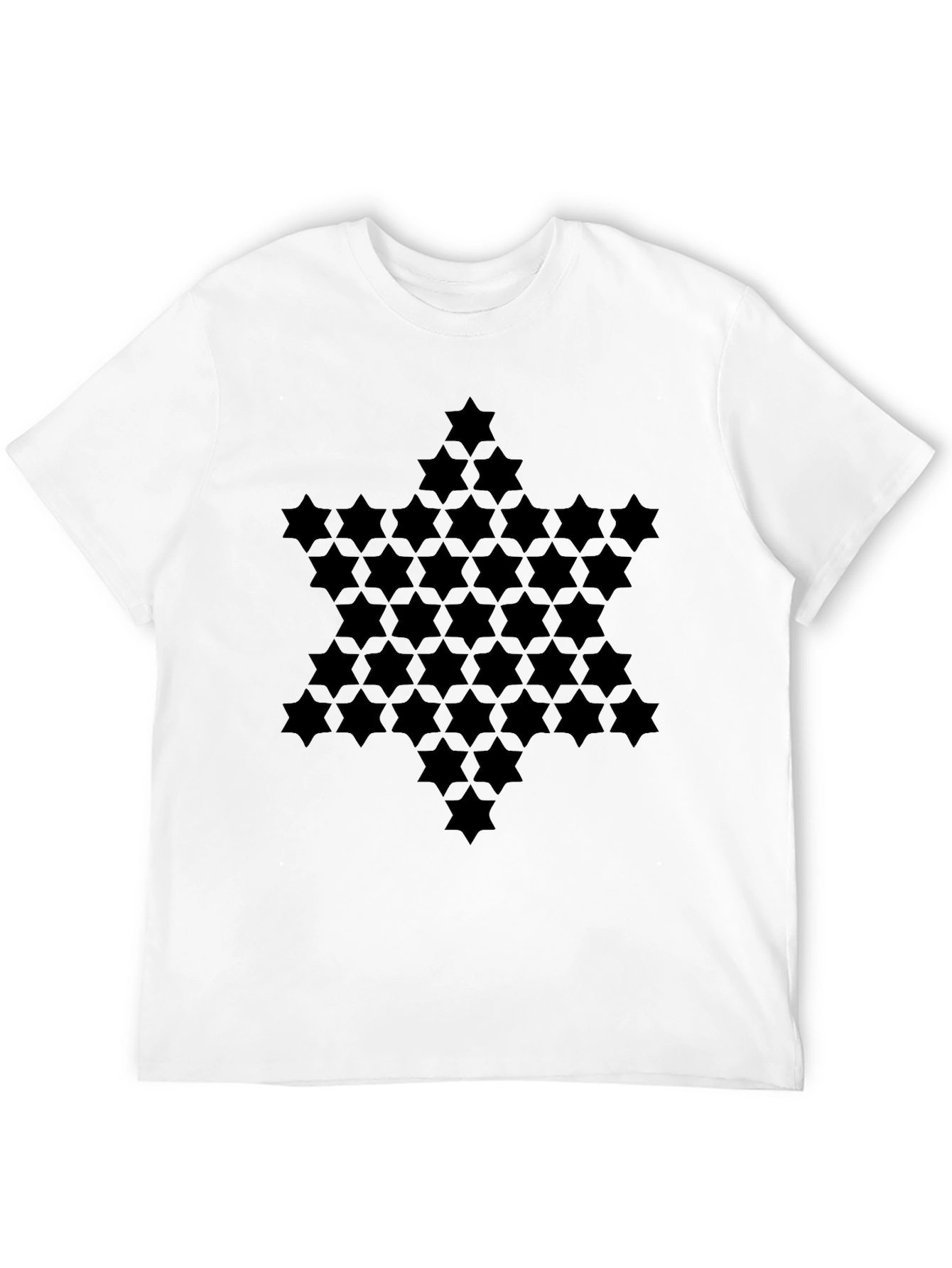 Geometric Star Pattern T-Shirt - Modern Graphic Tee