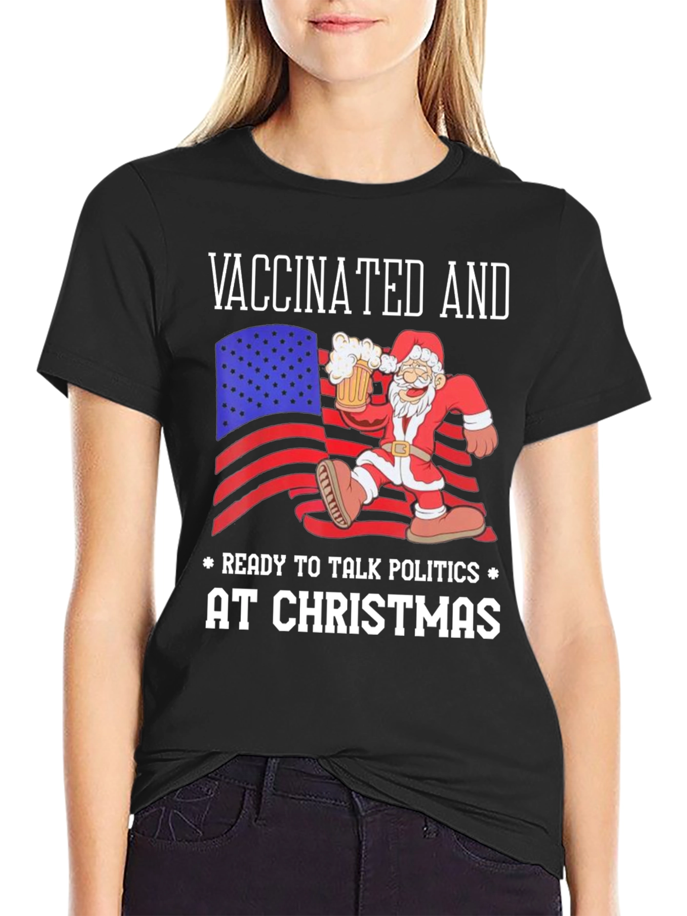Vaccinated Christmas Politics T-Shirt