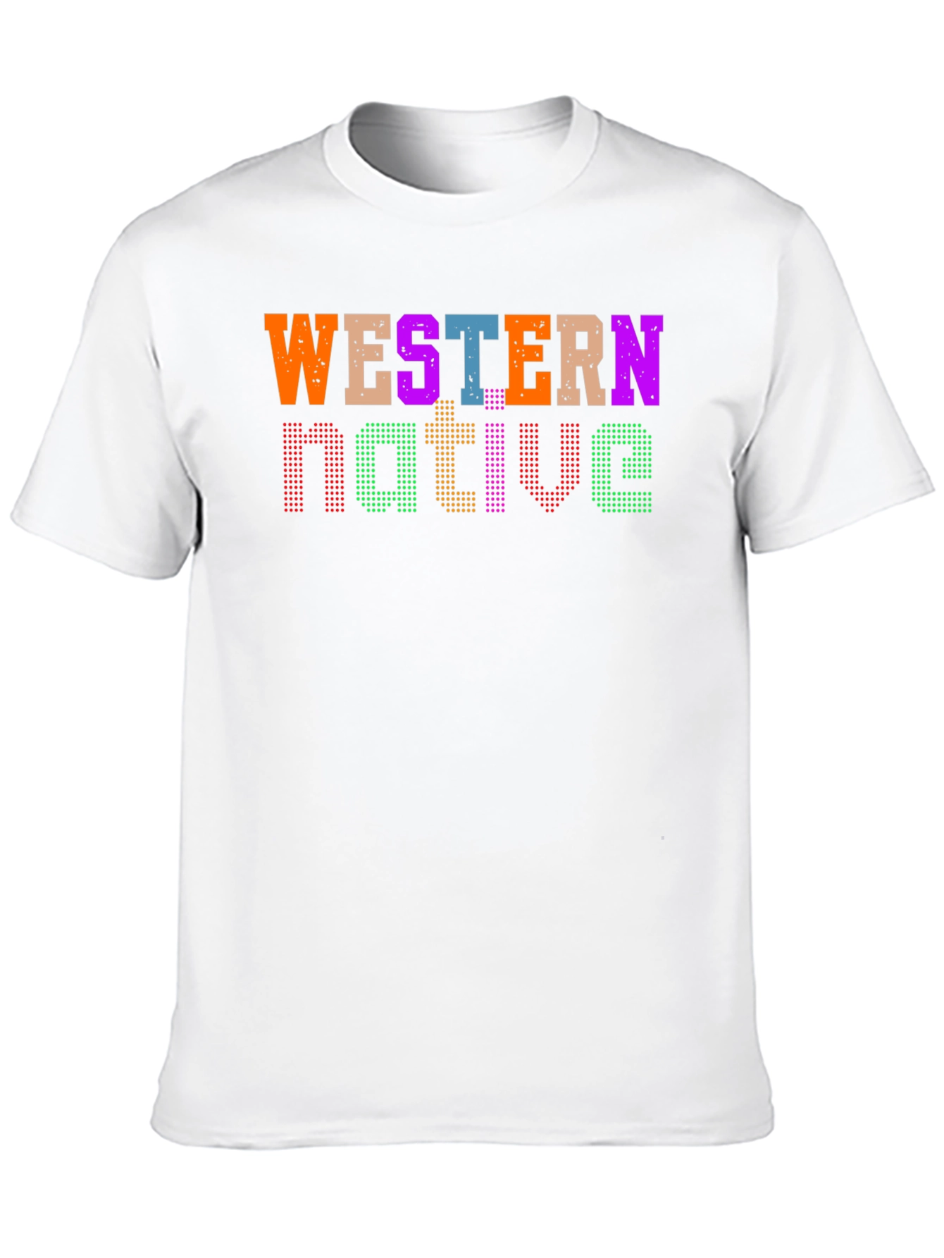 Western Native Graphic Tee - Black Casual T-Shirt