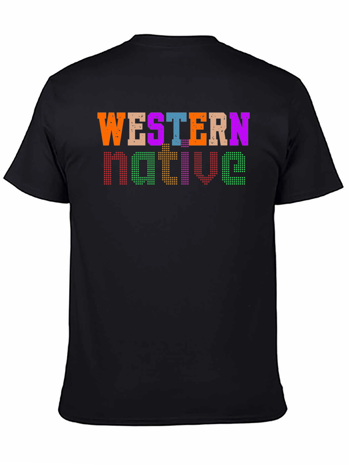 Western Native Graphic Tee - Black Casual T-Shirt