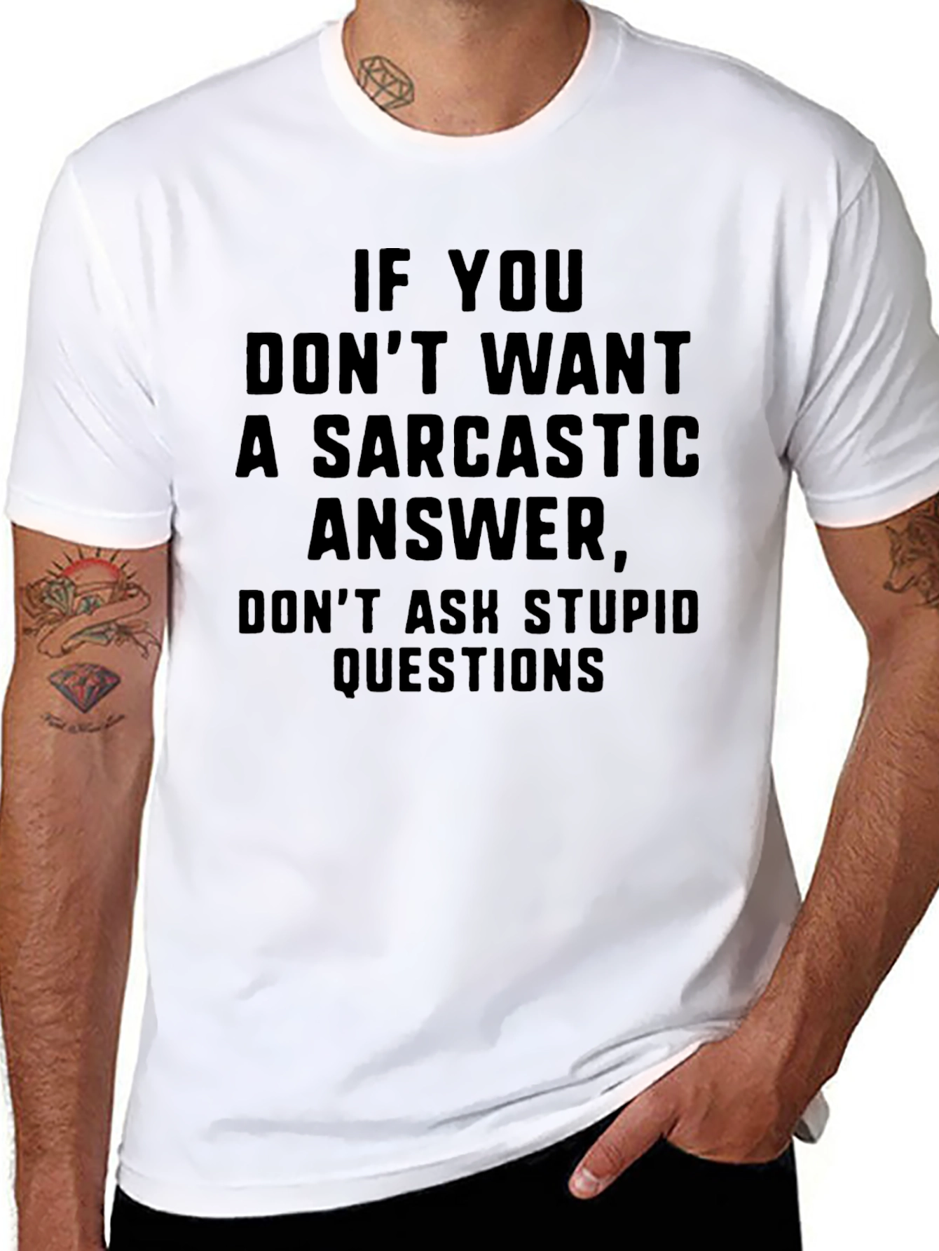 Sarcastic Answer T-Shirt: Funny Graphic Tee for Men