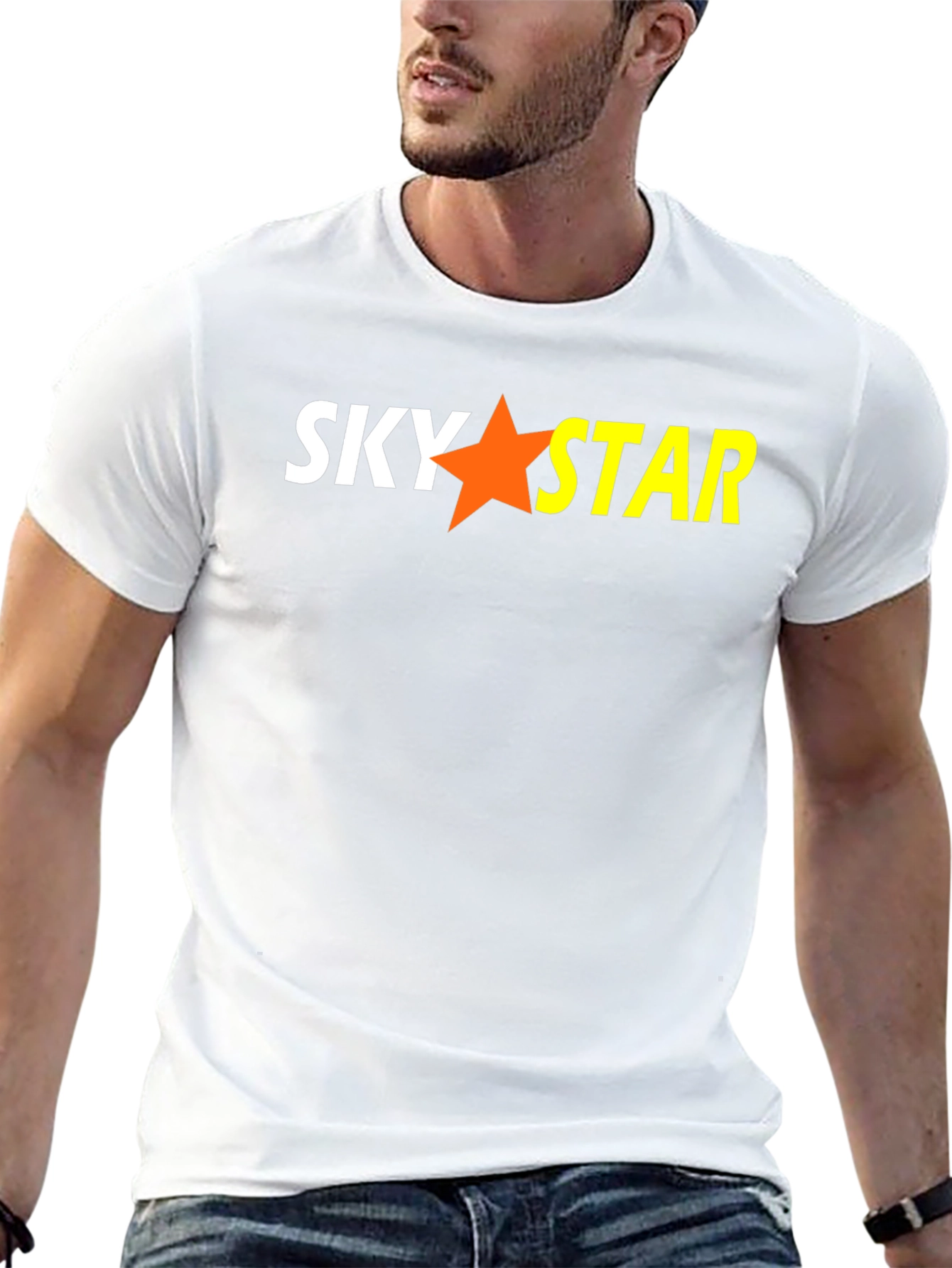 Sky Star Graphic Black T-Shirt