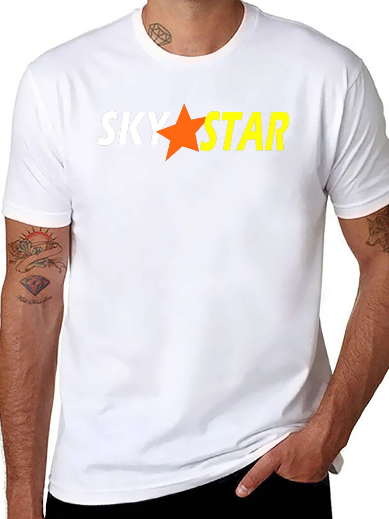 Sky Star Graphic Black T-Shirt