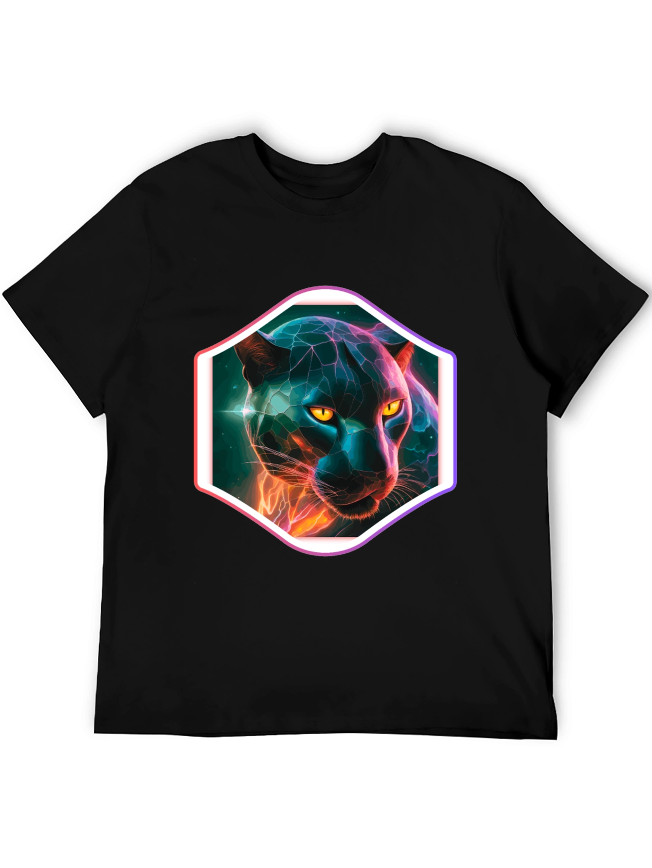 Neon Panther Graphic T-Shirt