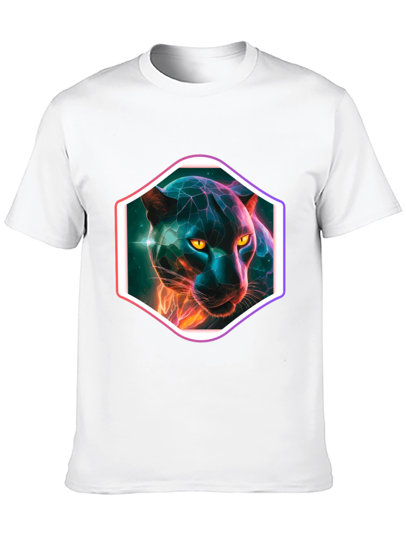 Neon Panther Graphic T-Shirt