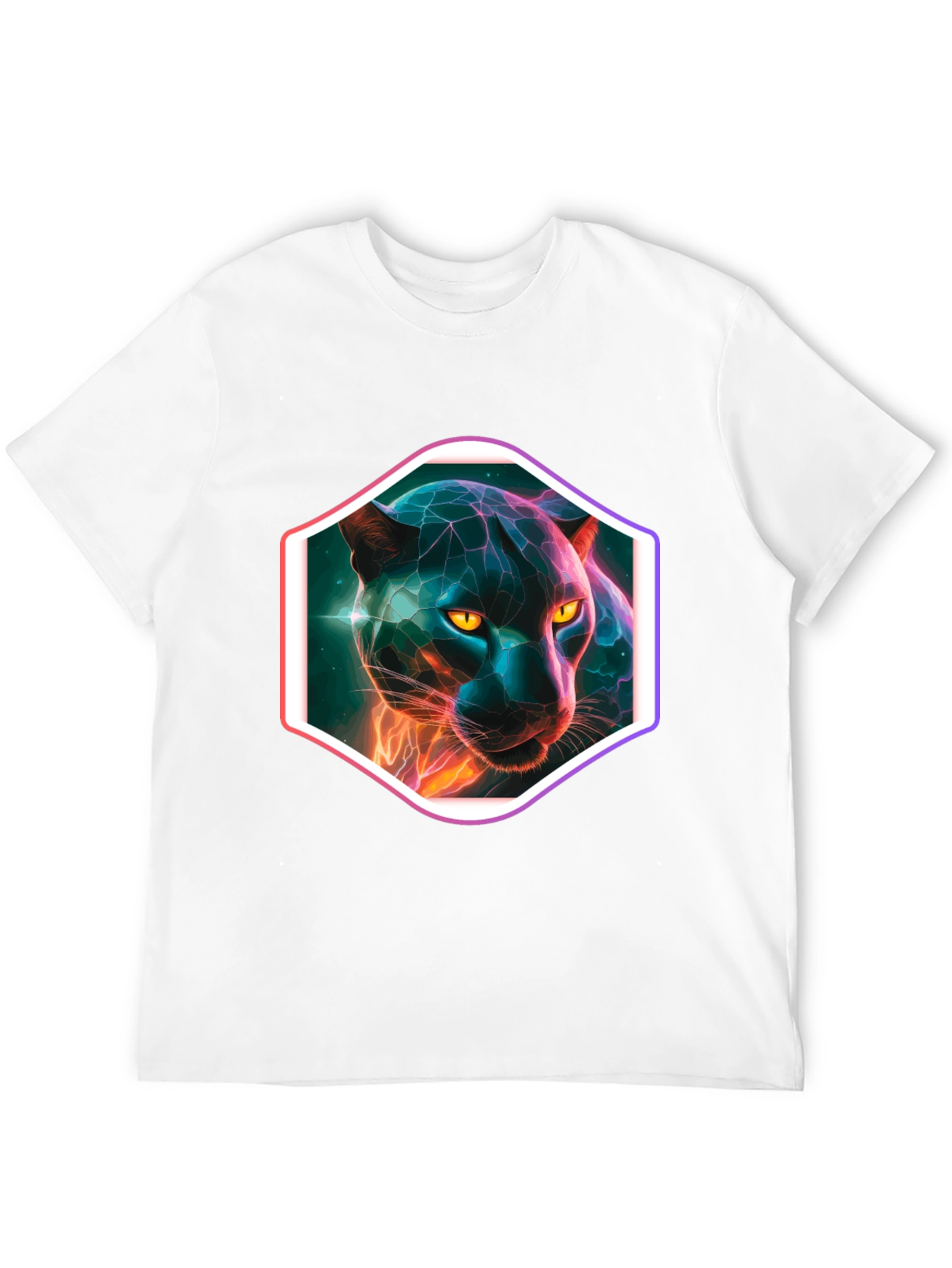 Neon Panther Graphic T-Shirt