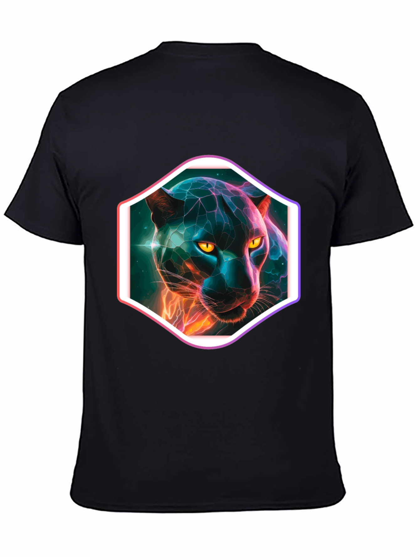 Neon Panther Graphic T-Shirt