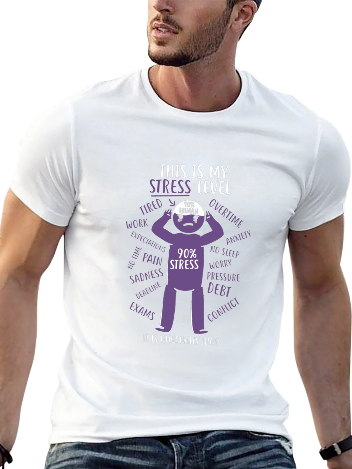 Stress Level T-Shirt: Humor & Relatability
