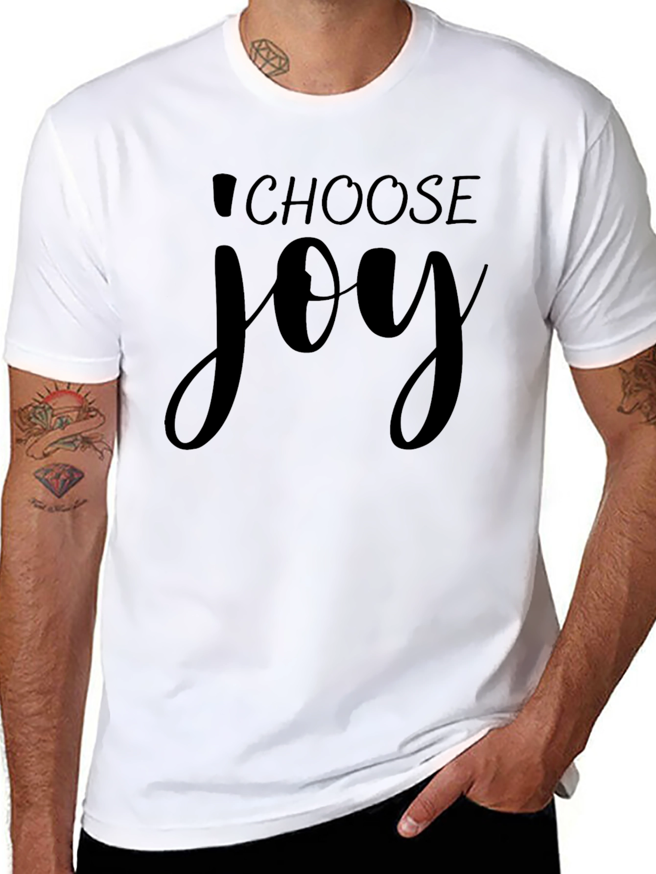 Choose Joy Black T-Shirt - Inspirational Message
