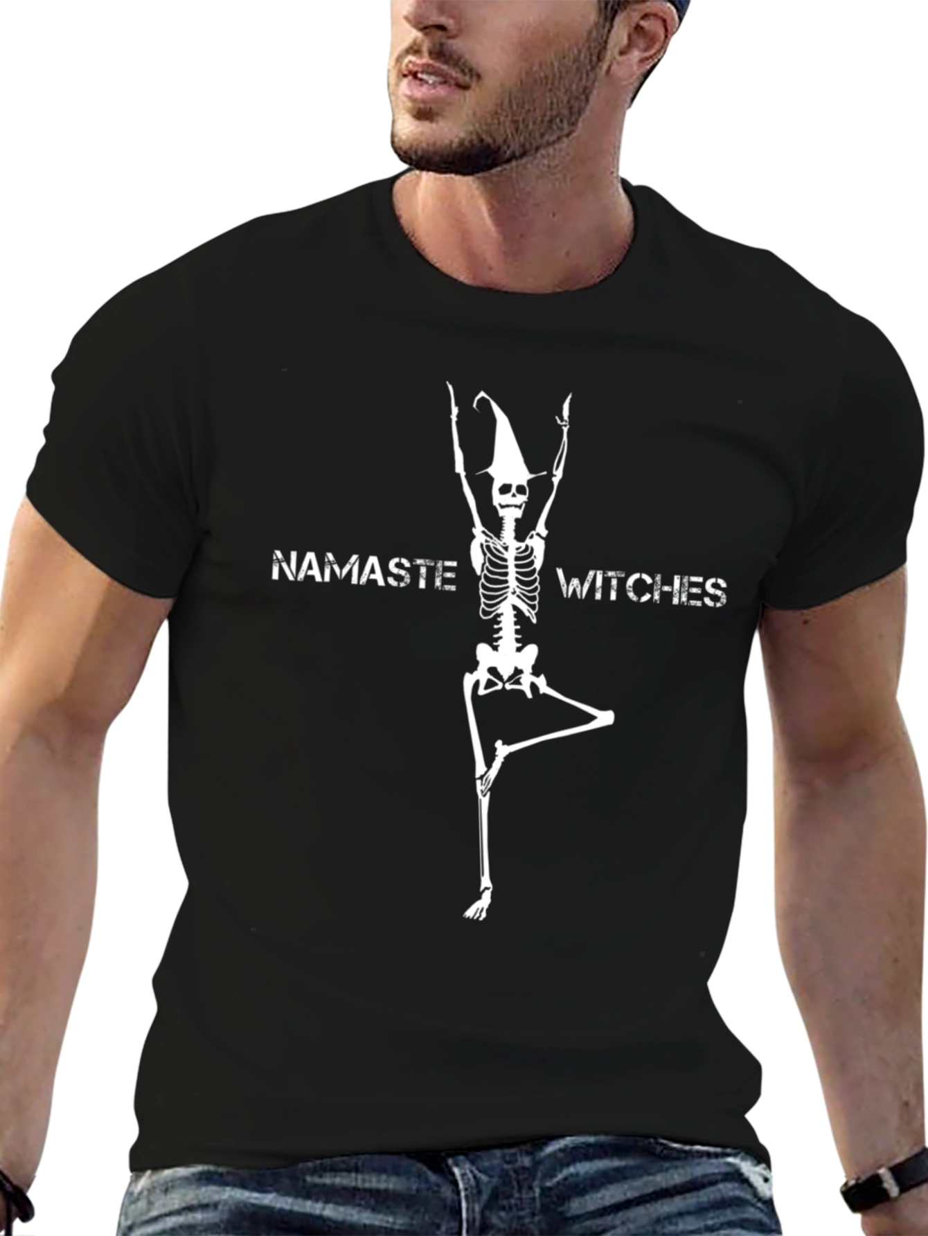 Namaste Witches Black Graphic T-Shirt