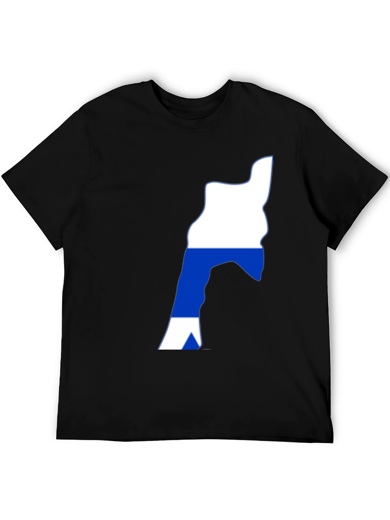 Flag Graphic Tee - Black Cotton T-Shirt