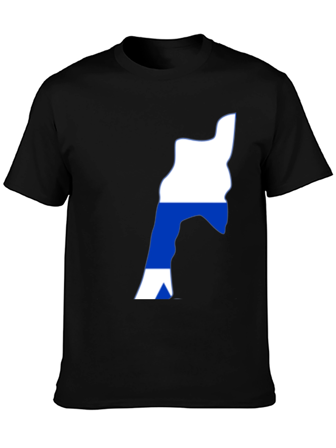 Flag Graphic Tee - Black Cotton T-Shirt