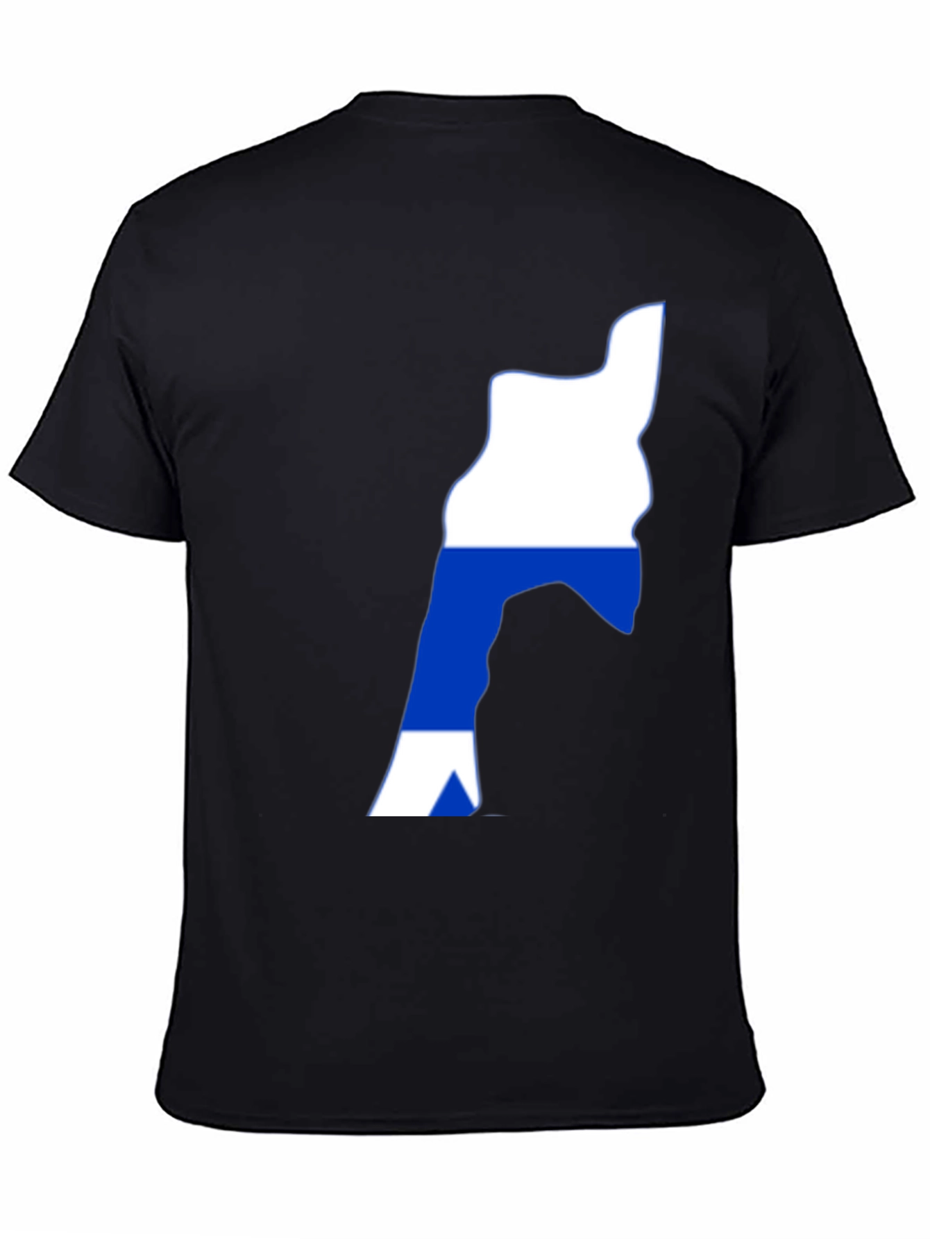 Flag Graphic Tee - Black Cotton T-Shirt