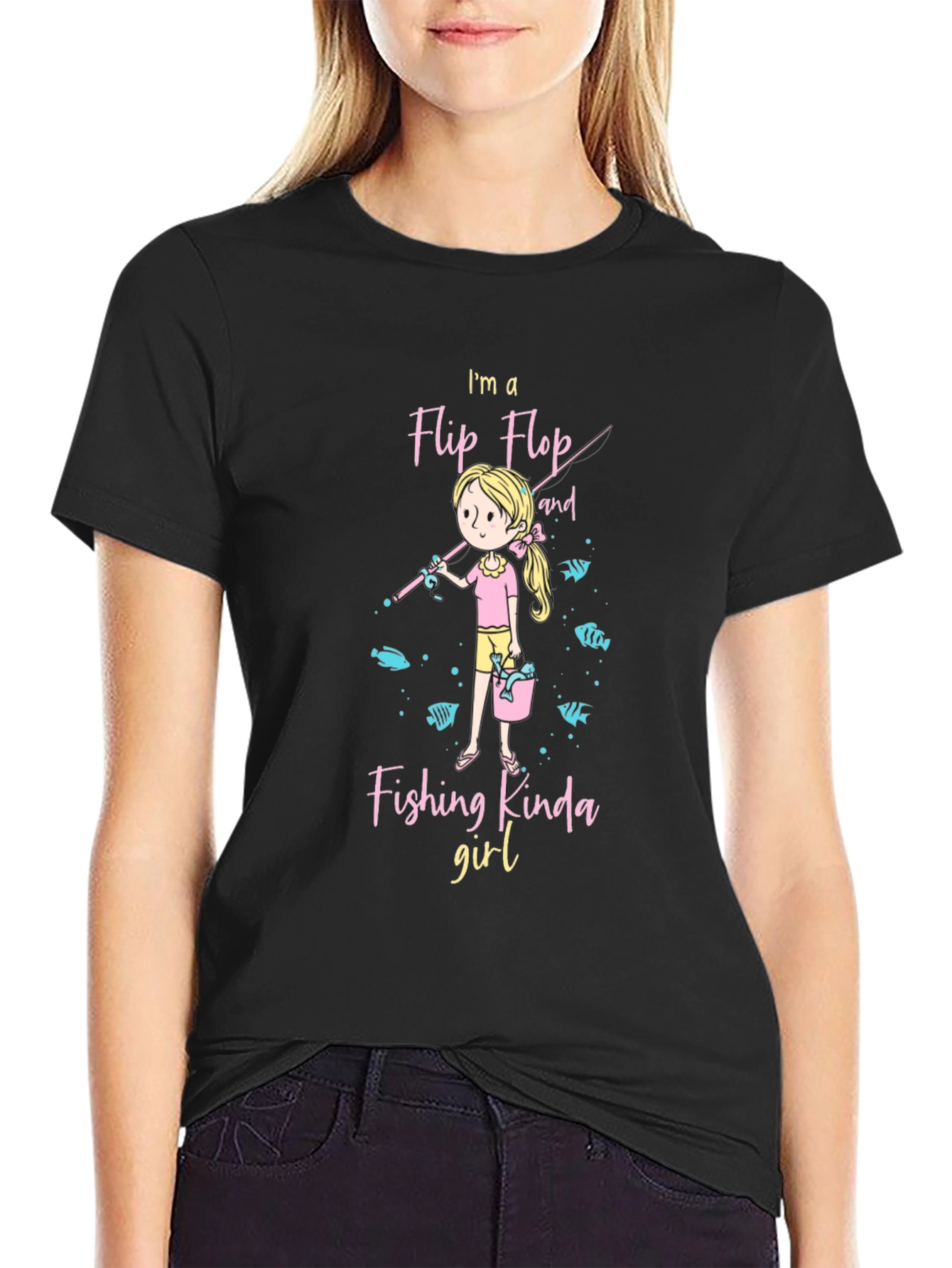 Flip Flop Fishing Girl T-Shirt