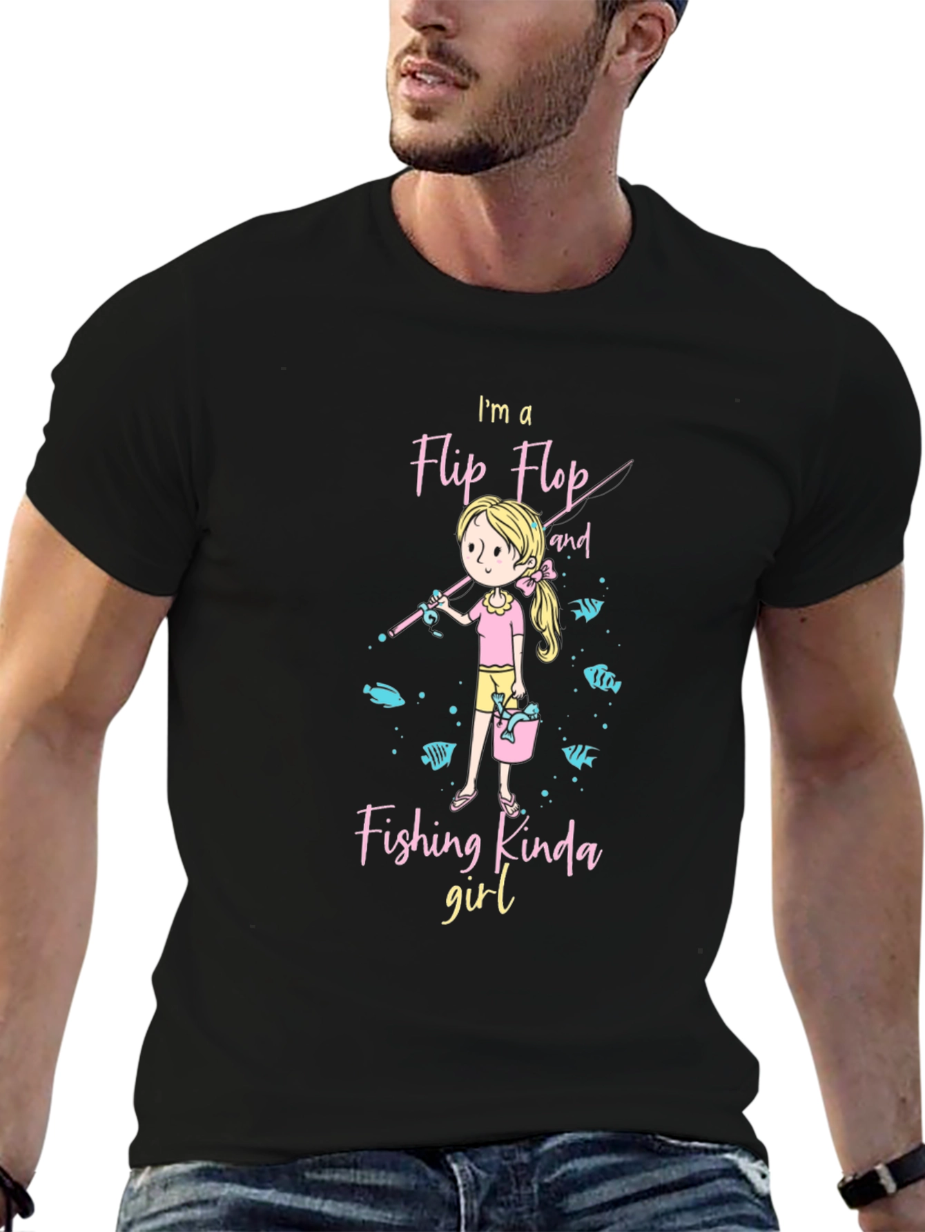 Flip Flop Fishing Girl T-Shirt