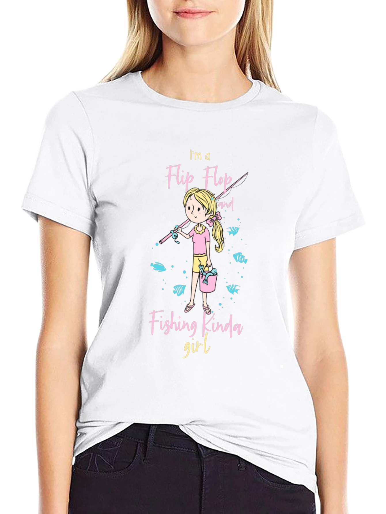 Flip Flop Fishing Girl T-Shirt
