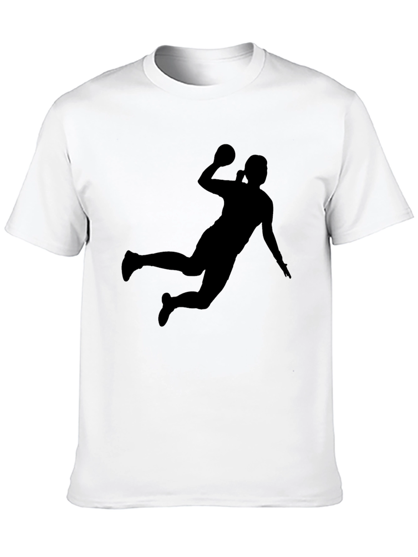 Handball Player Silhouette Graphic Tee