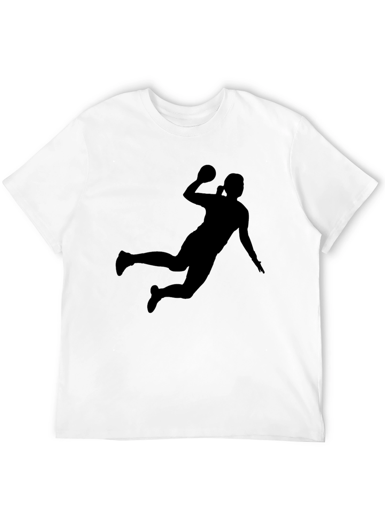Handball Player Silhouette Graphic Tee