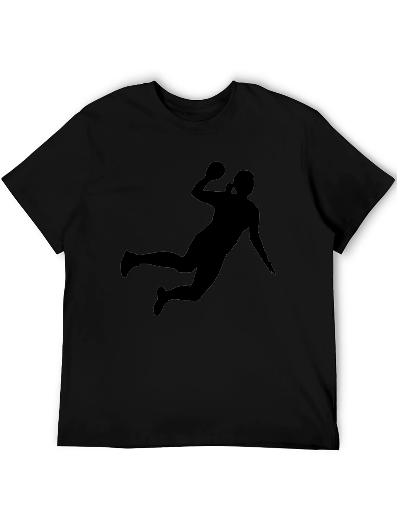 Handball Player Silhouette Graphic Tee
