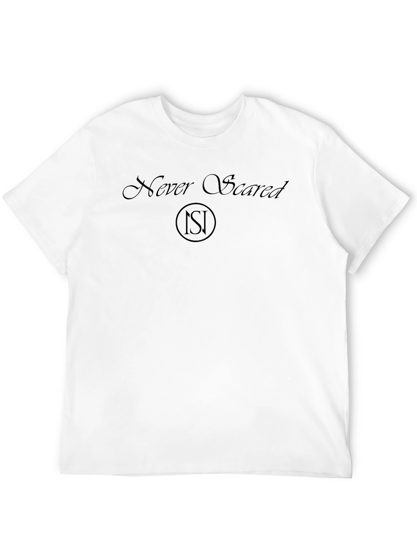 Never Scared Black T-Shirt for Men