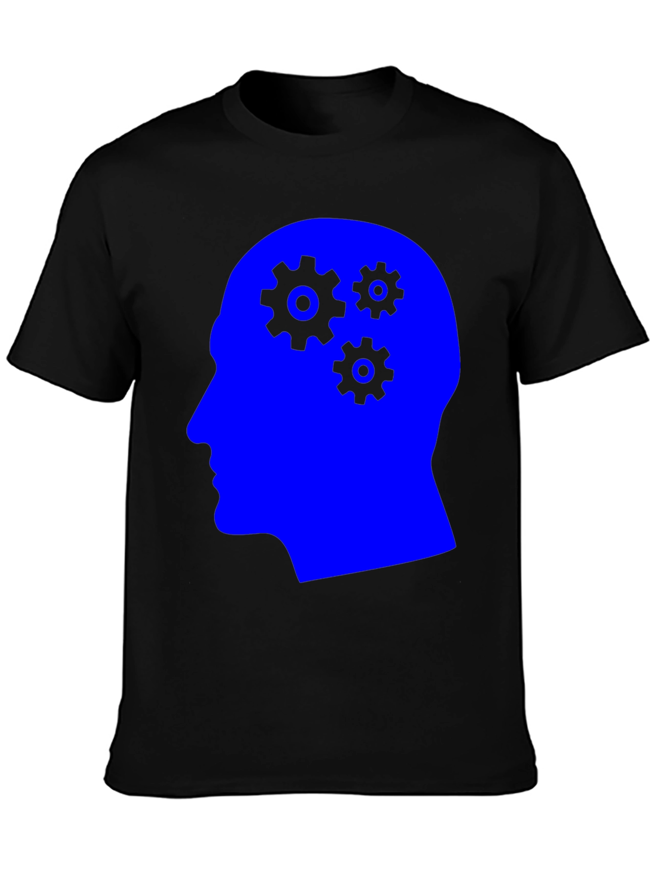 Thinking Gears Graphic Tee - Black Cotton T-Shirt