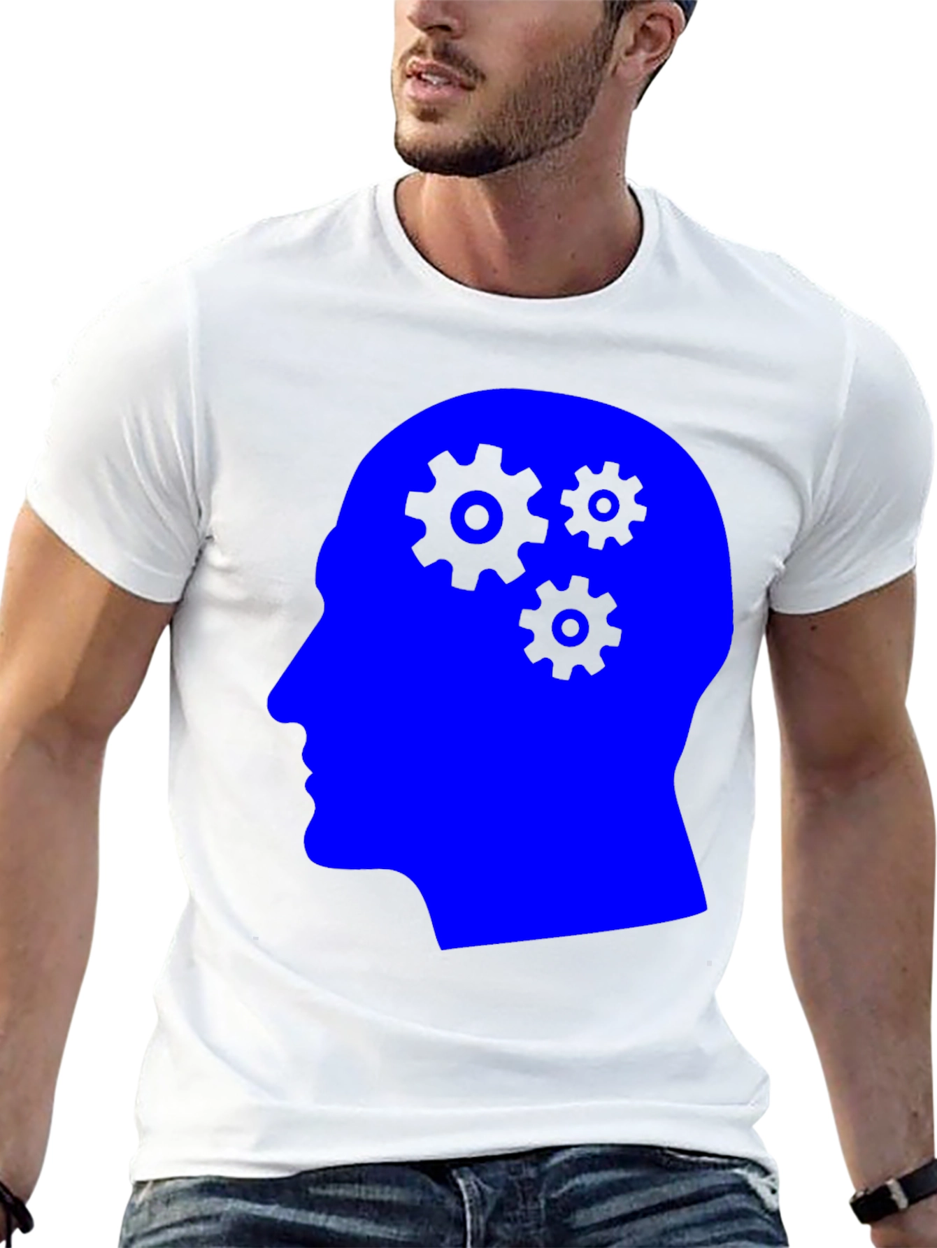 Thinking Gears Graphic Tee - Black Cotton T-Shirt