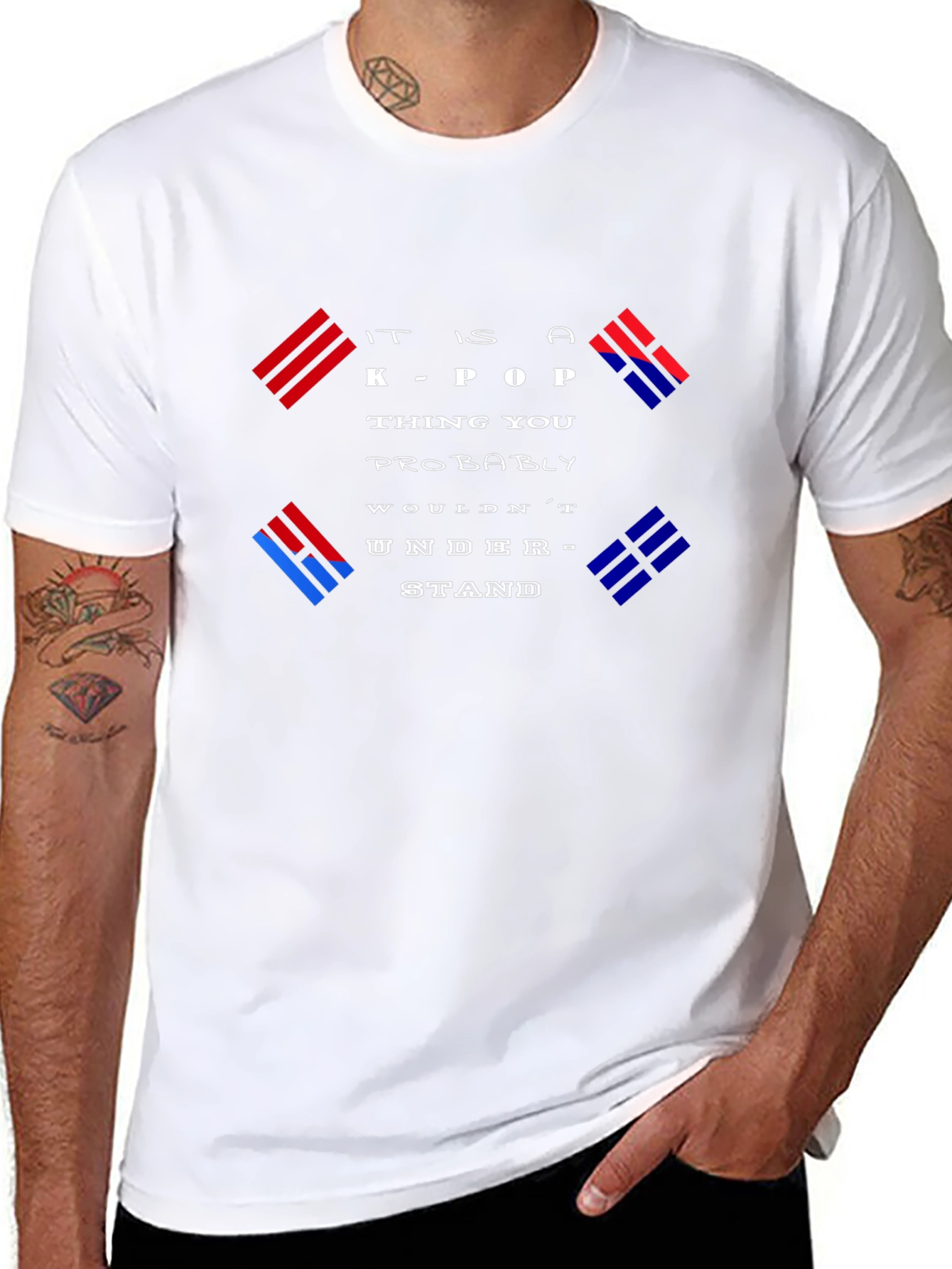 K-Pop Fan Black Graphic Tee