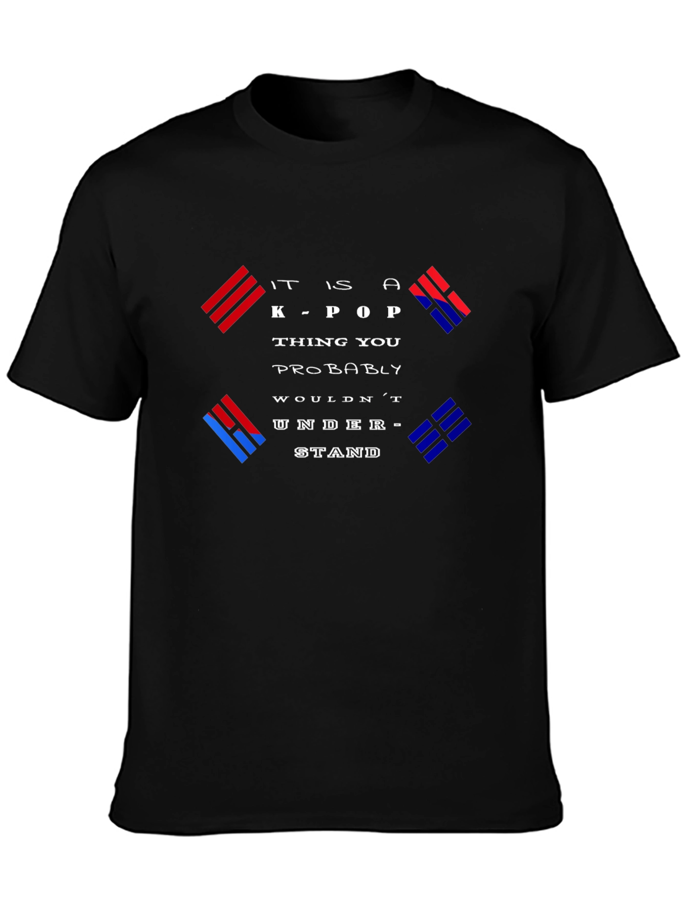 K-Pop Fan Black Graphic Tee