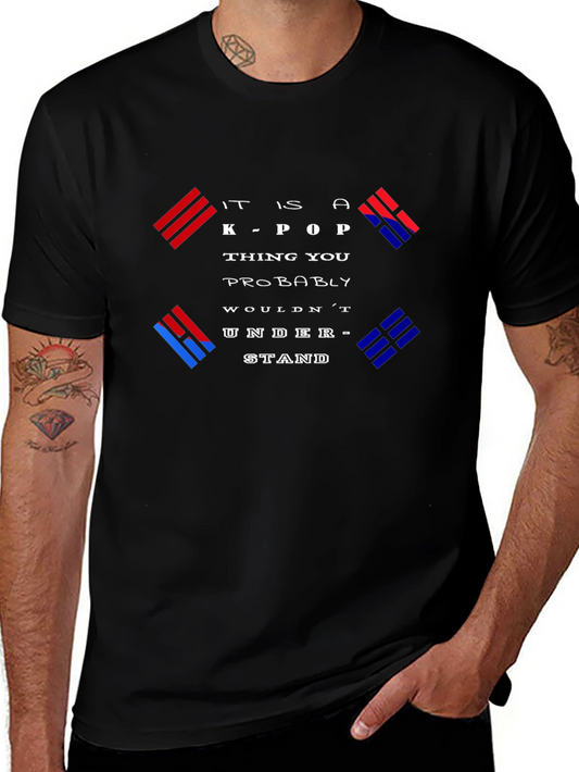 K-Pop Fan Black Graphic Tee