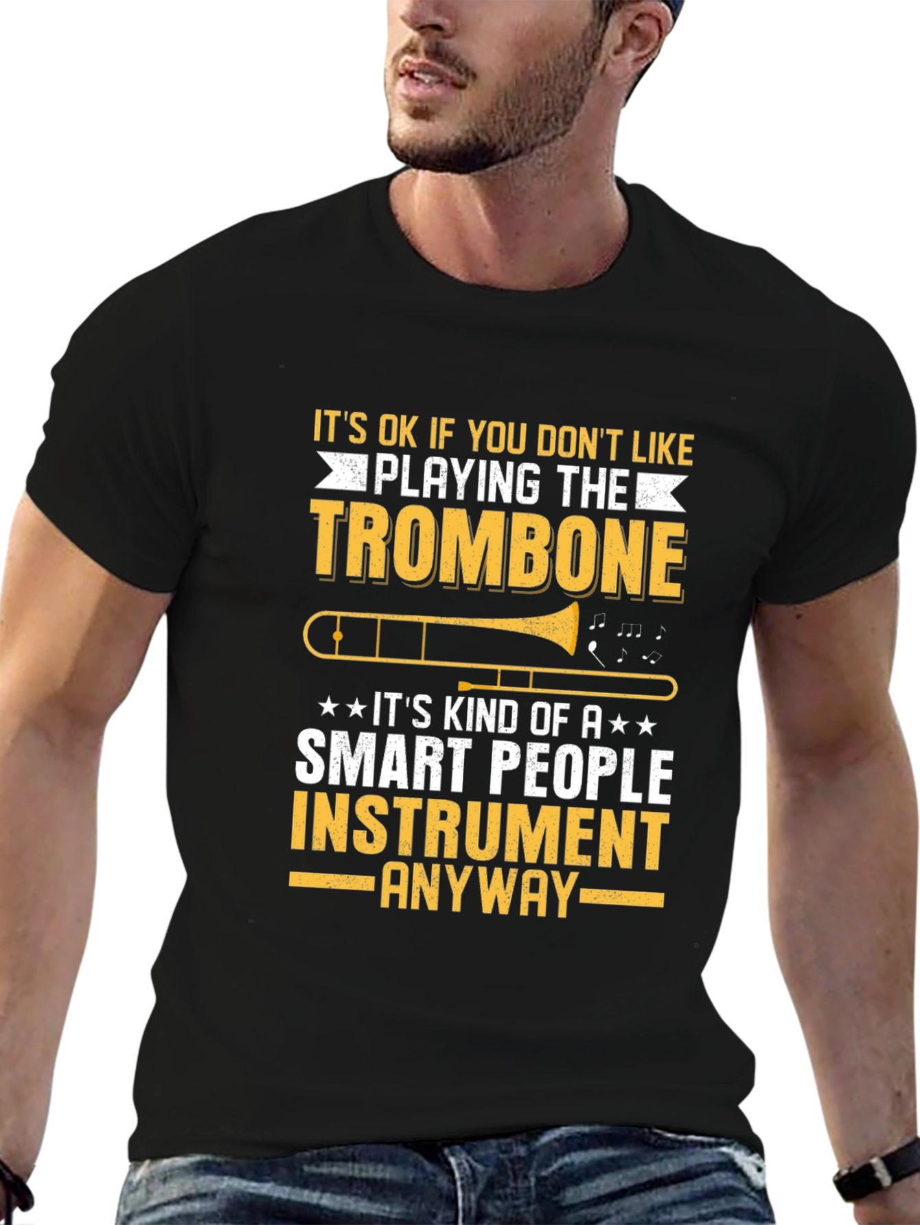 Funny Trombone Player T-Shirt - Smart People Instrument Tee