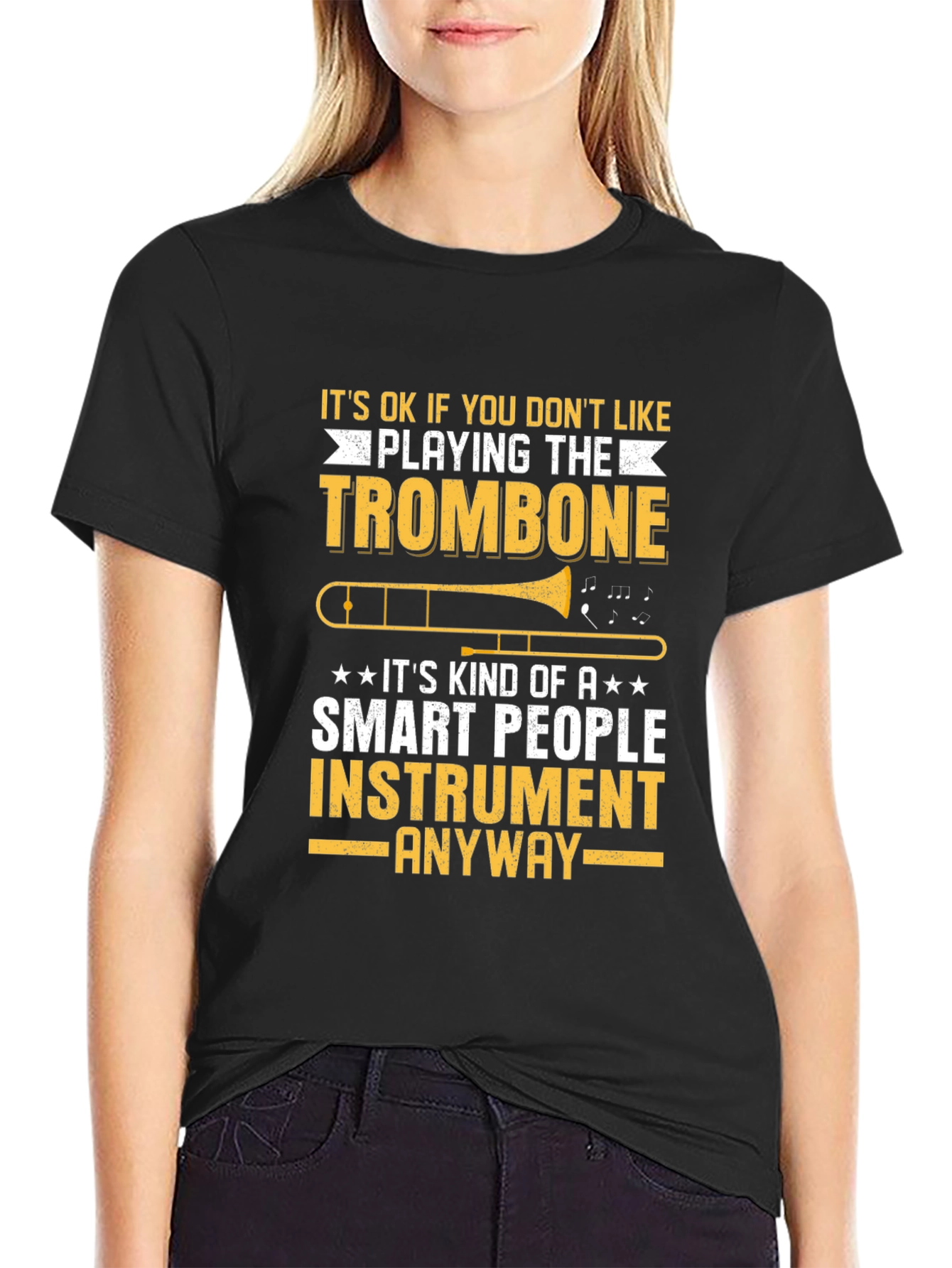 Funny Trombone Player T-Shirt - Smart People Instrument Tee