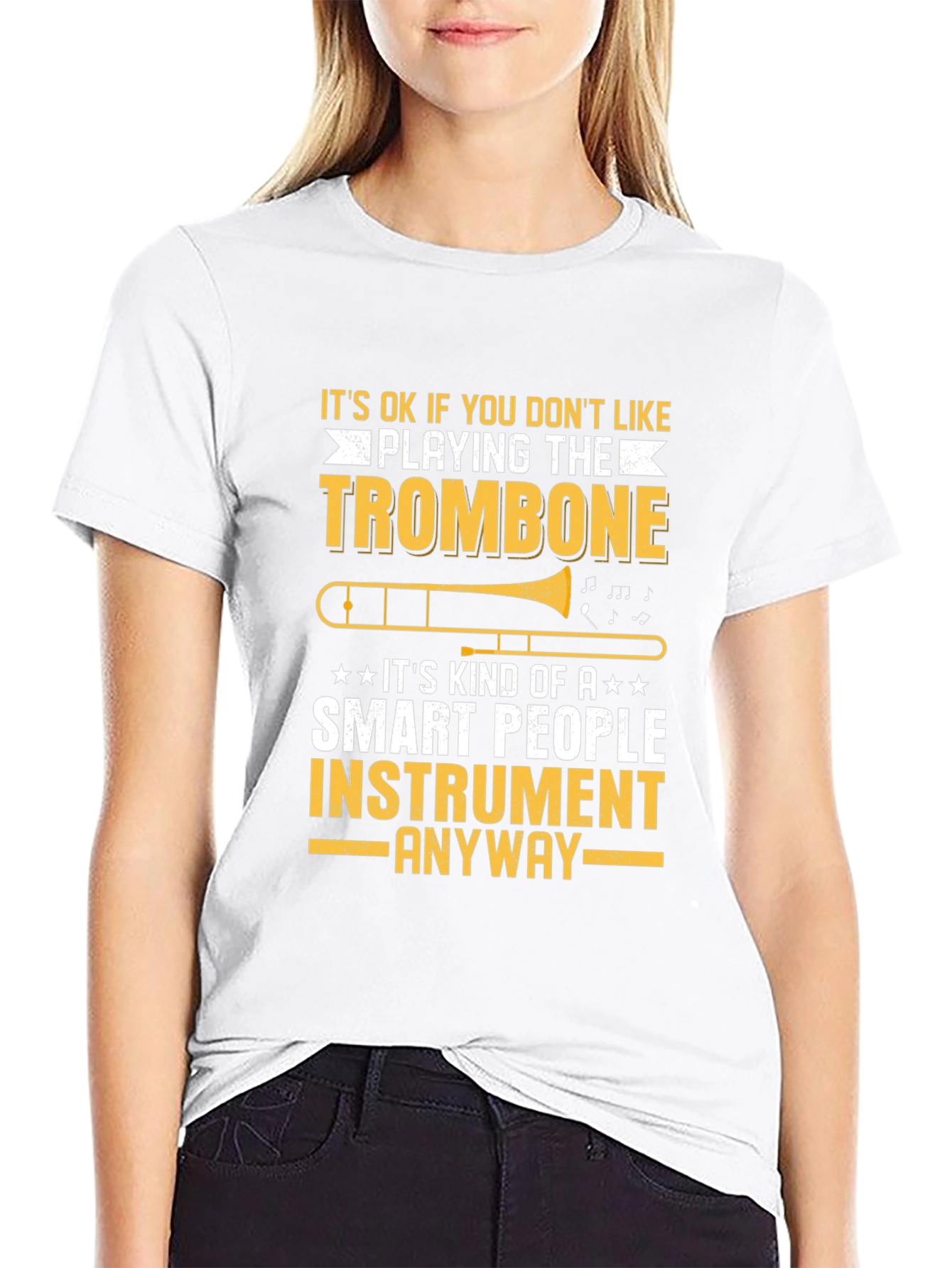 Funny Trombone Player T-Shirt - Smart People Instrument Tee