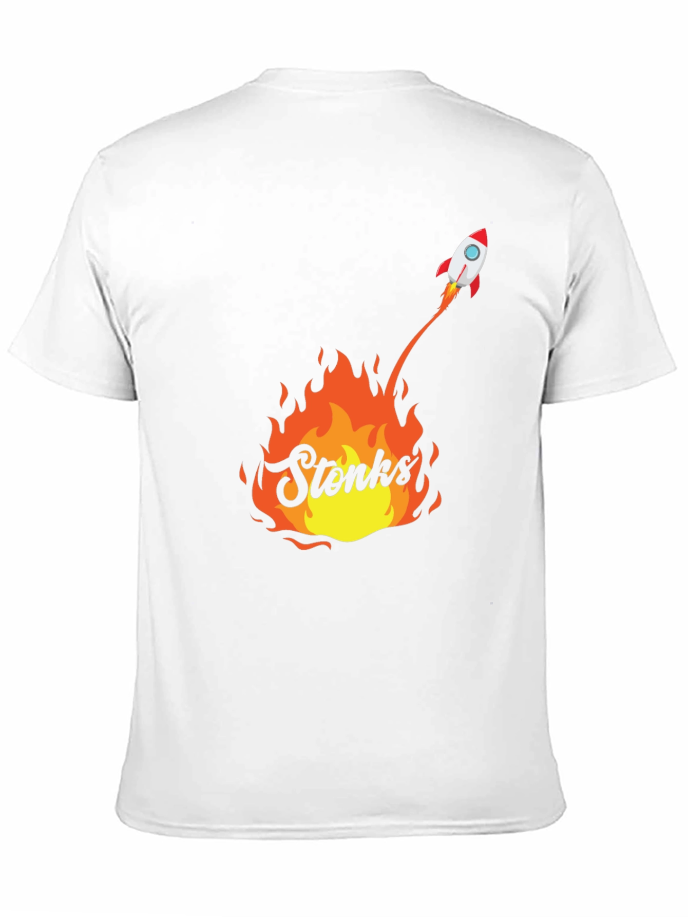 Stonks Rocket T-Shirt - Meme Graphic Tee