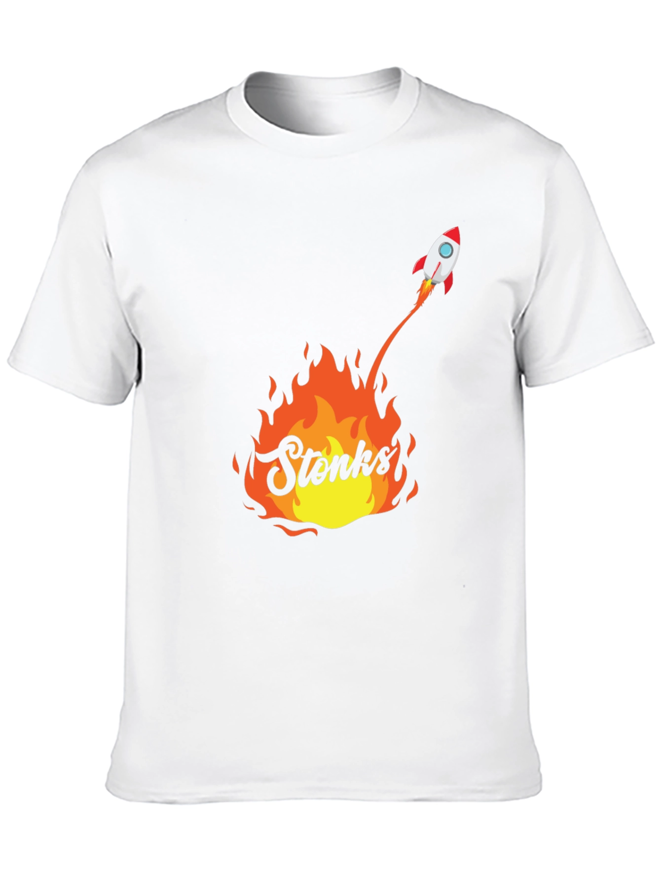 Stonks Rocket T-Shirt - Meme Graphic Tee