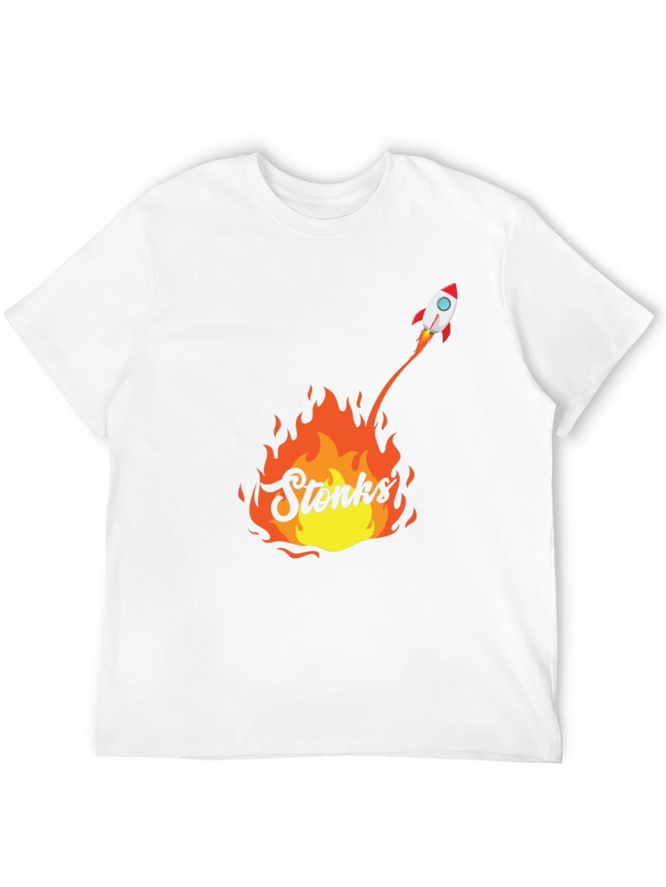 Stonks Rocket T-Shirt - Meme Graphic Tee
