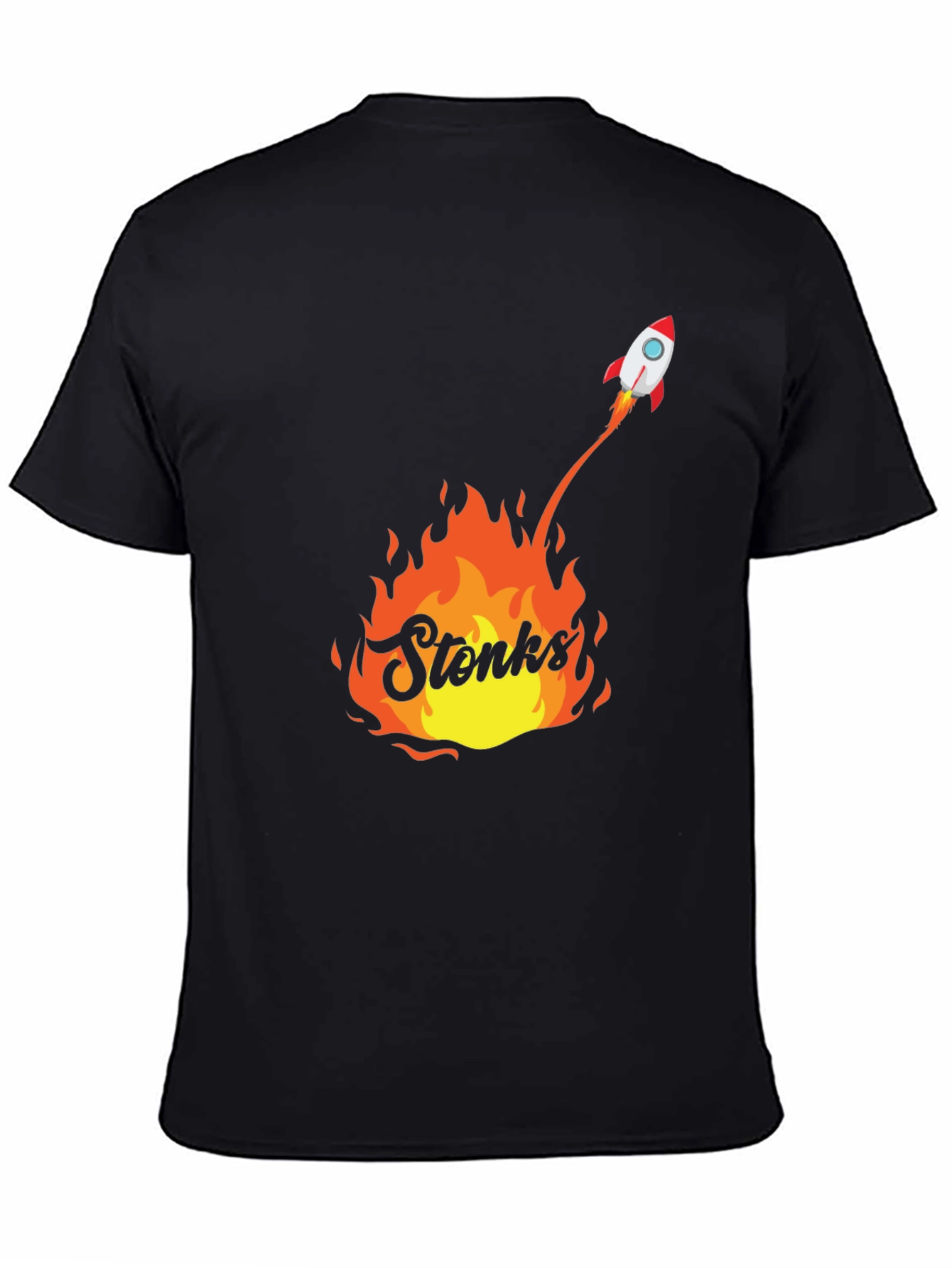 Stonks Rocket T-Shirt - Meme Graphic Tee