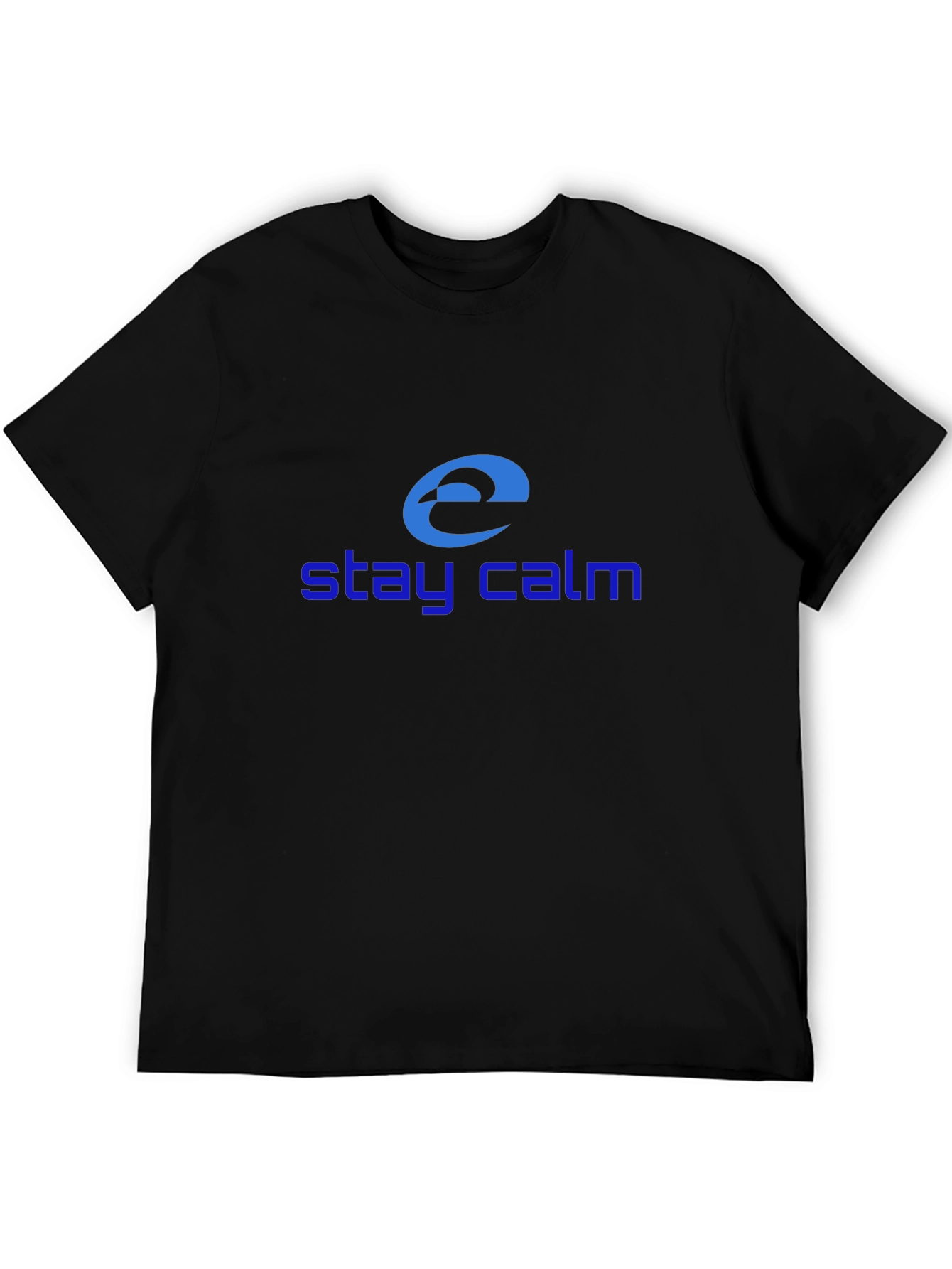 Stay Calm Internet Explorer Inspired Black T-Shirt