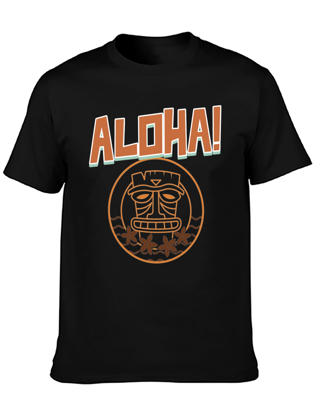 Aloha! Graphic Print Black T-Shirt