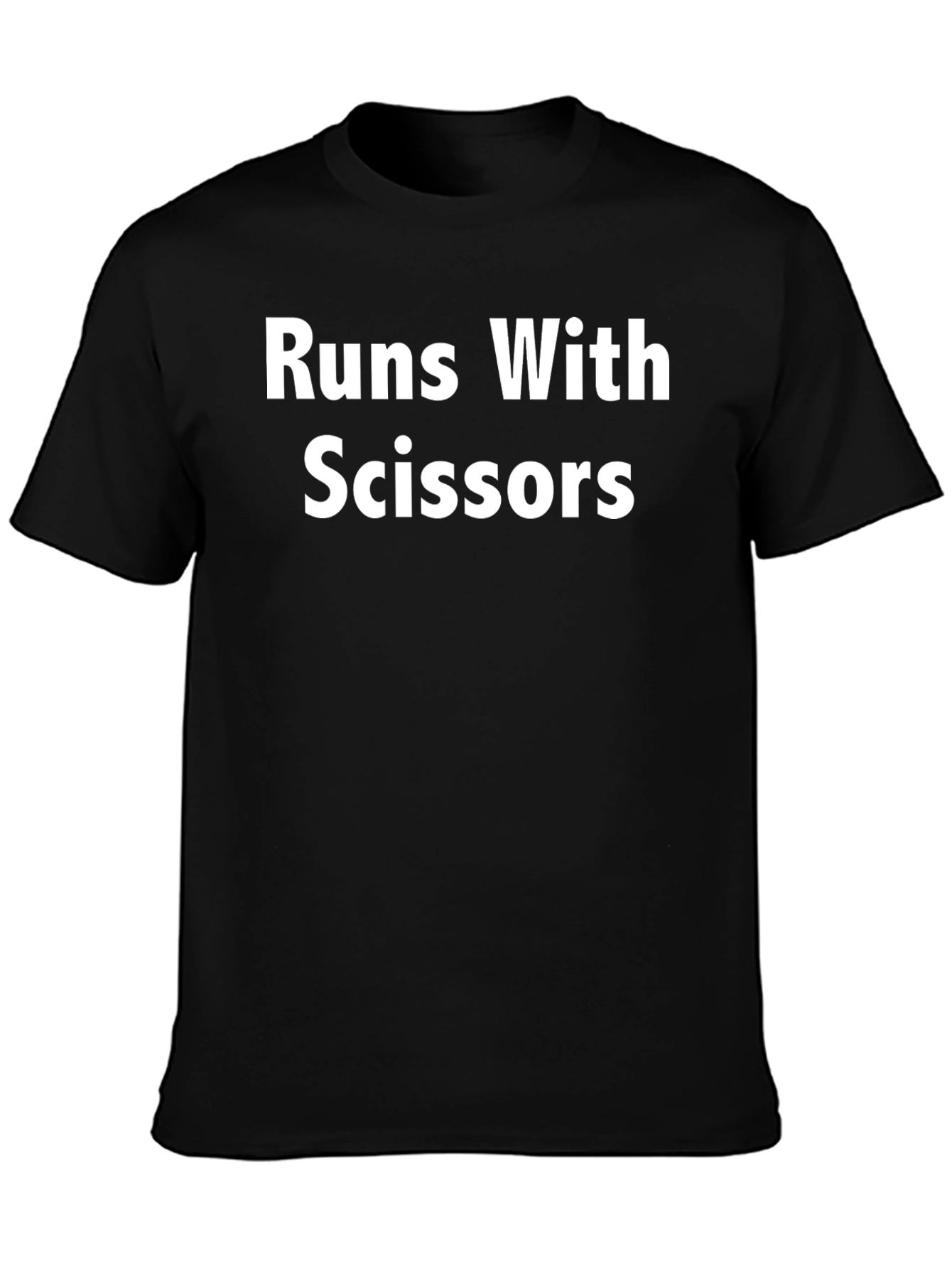 Runs With Scissors Black Graphic Tee