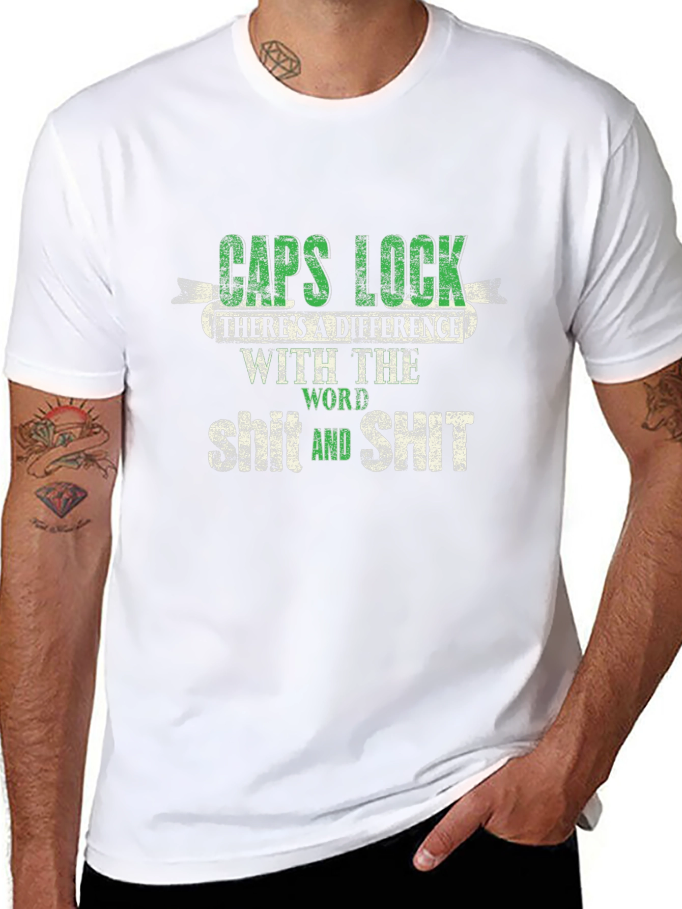 Funny Caps Lock SHIT T-Shirt