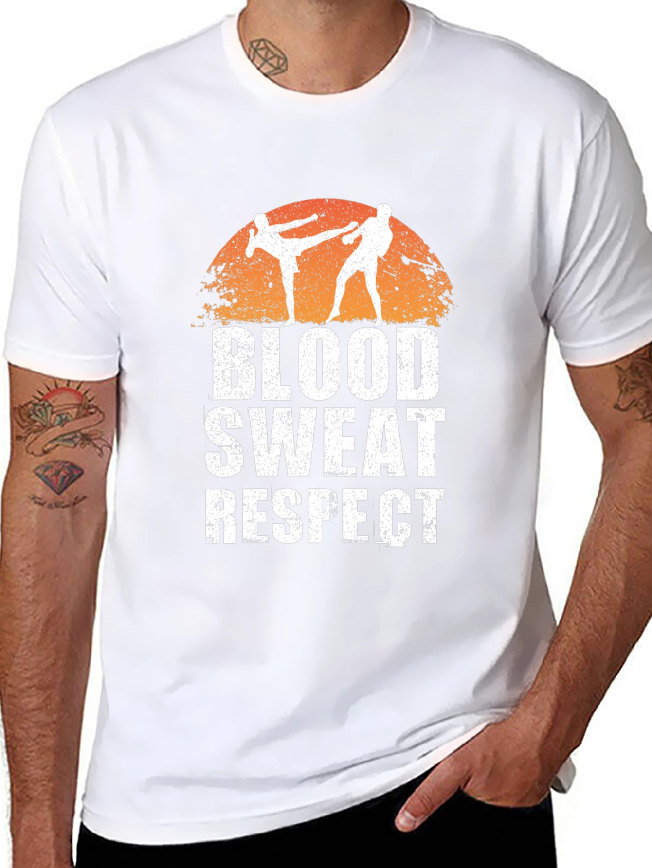 Blood Sweat Respect Martial Arts Graphic T-Shirt