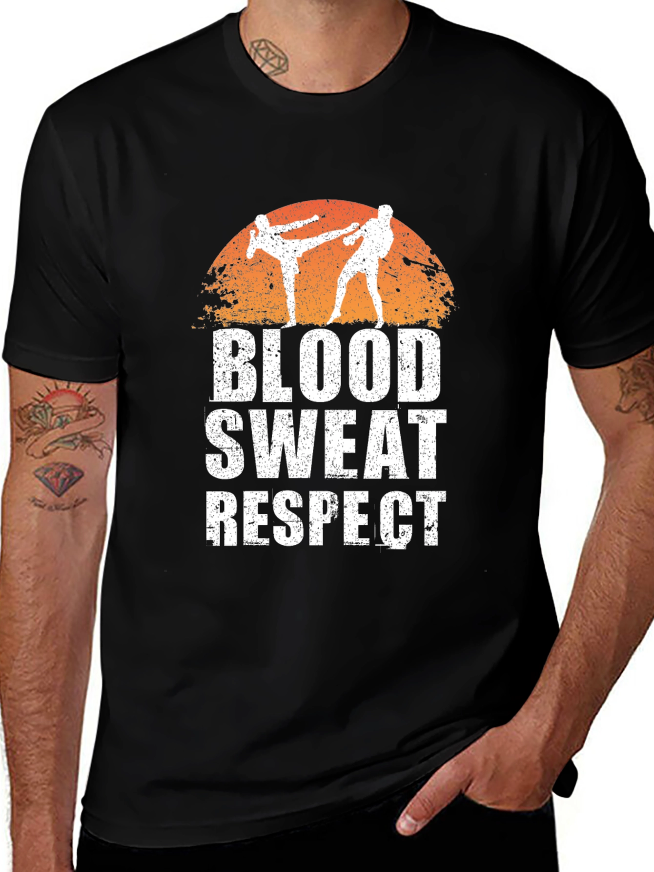 Blood Sweat Respect Martial Arts Graphic T-Shirt